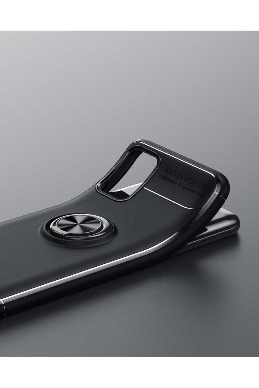 Galaxy A03s Kılıf Zore Ravel Silikon Kapak - Siyah-Rose Gold