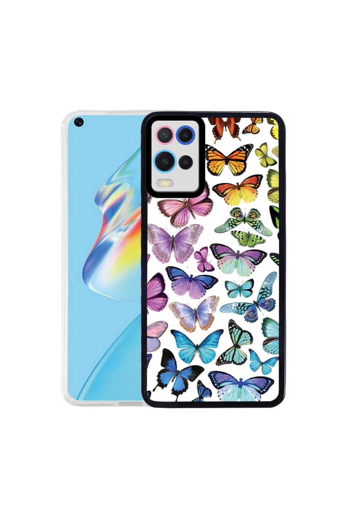 A54 4G Kılıf RNTC M-Fit Desenli Kapak - Butterfly No3