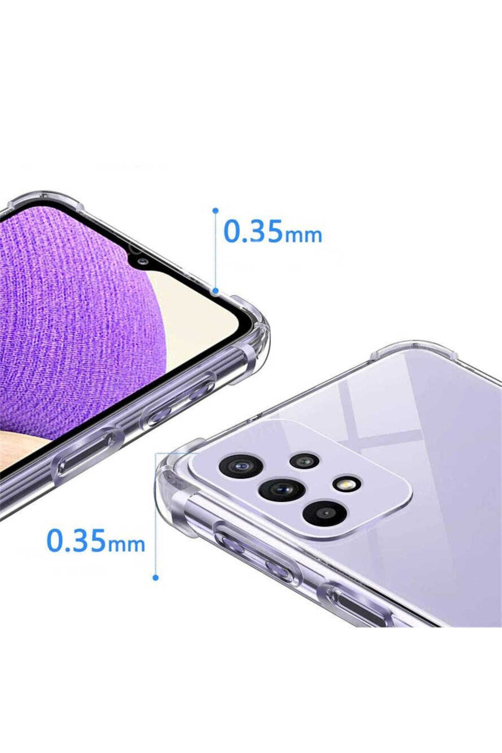 Galaxy A33 5G Kılıf Zore Kamera Korumalı Nitro Anti Shock Silikon - Renksiz