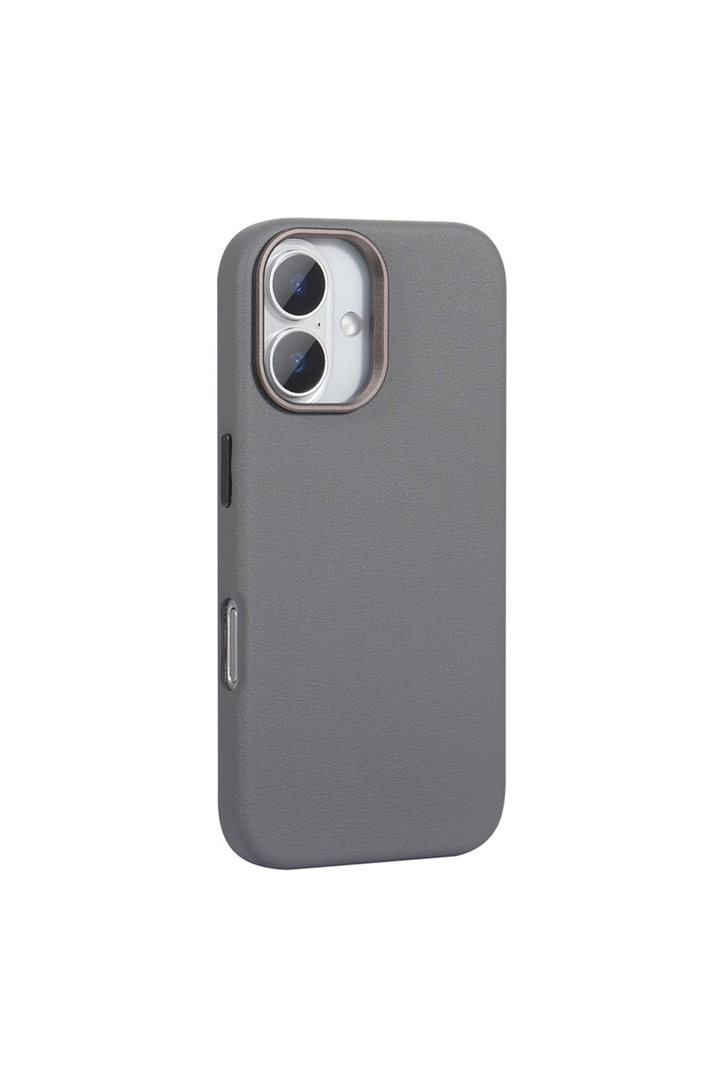 iPhone 16 Plus Uyumlu Kılıf Magsafe Şarj Özellikli PU Deri Zore Adora Kapak-Gri