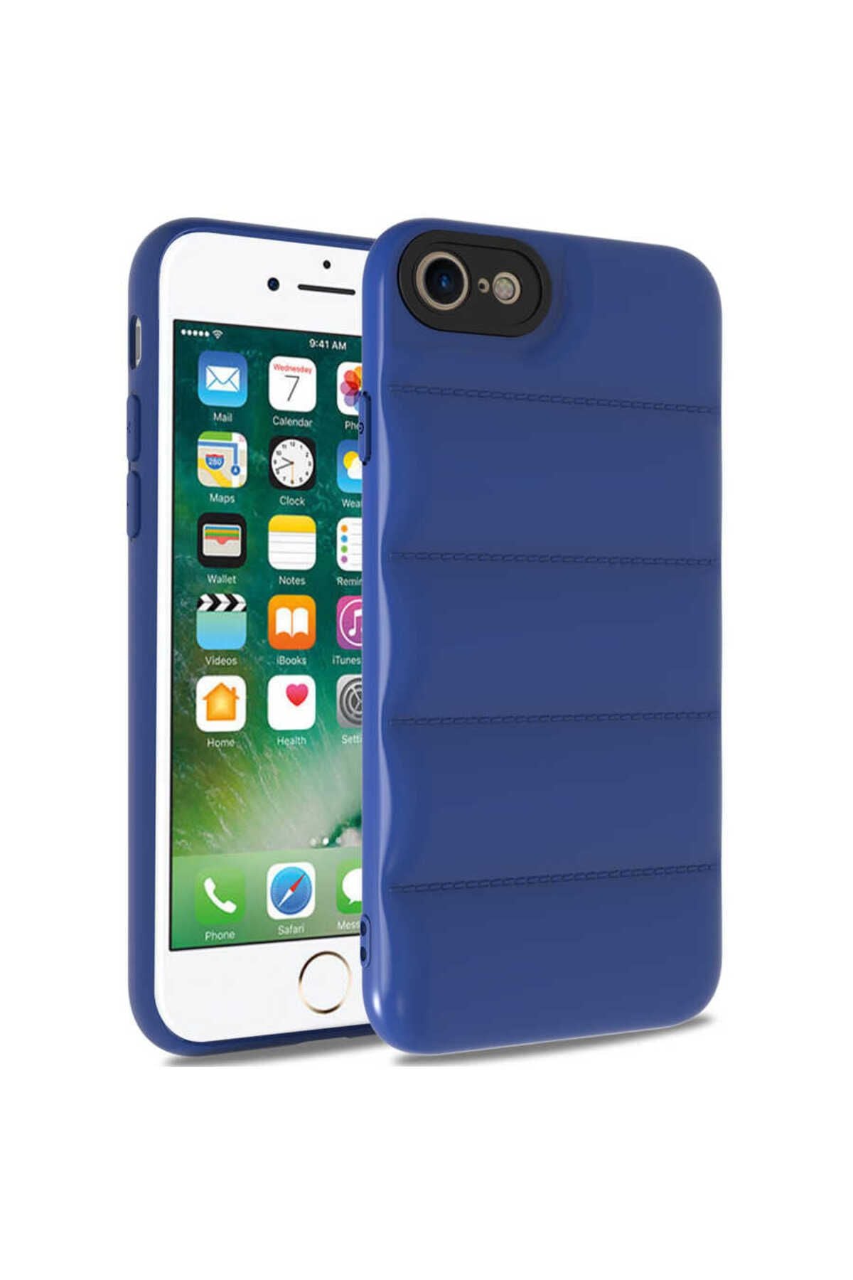 iPhone SE 2022 Uyumlu Zore Kasis Kılıf-Saks Mavi