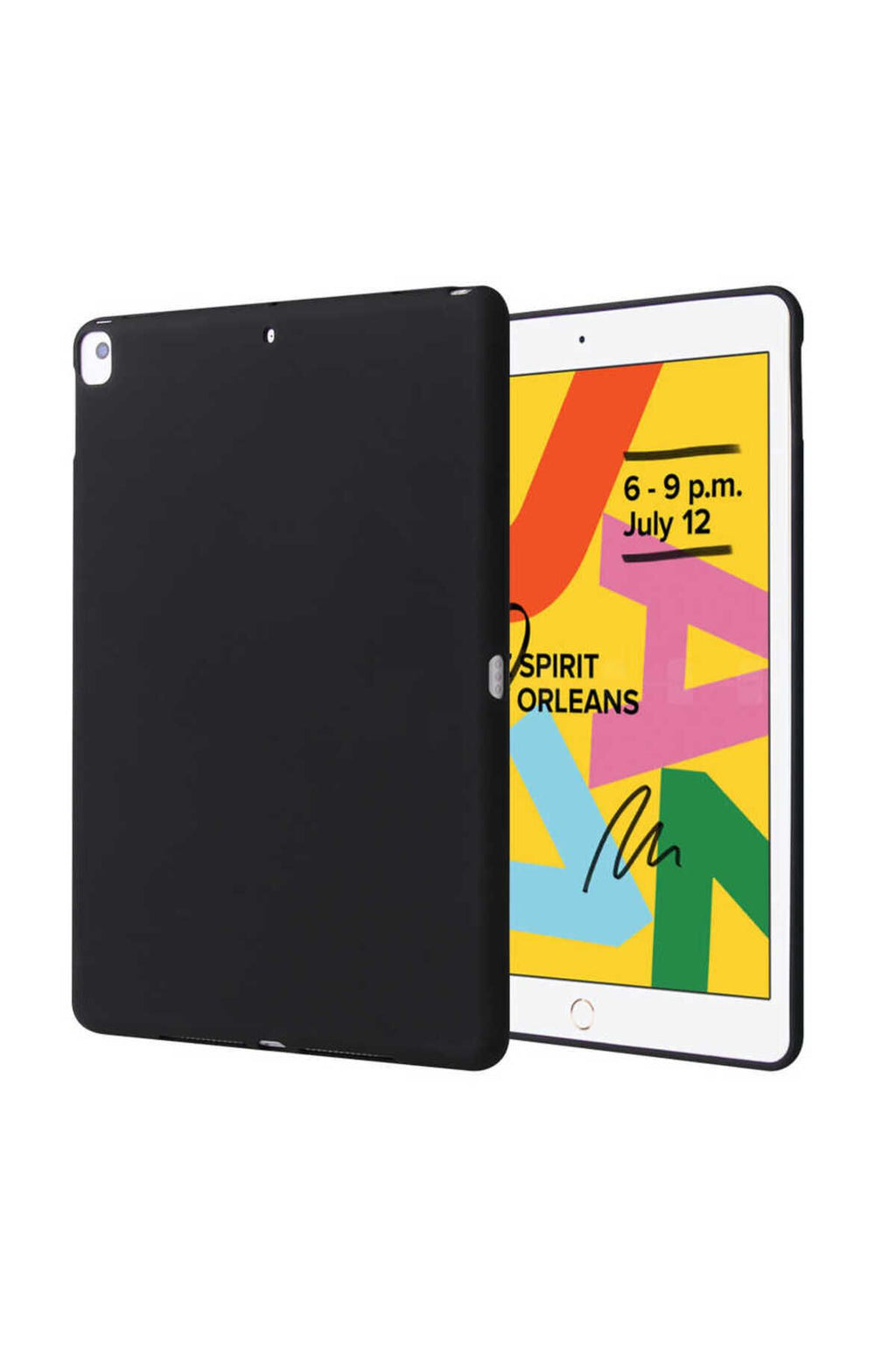 iPad 10.2 (8.Nesil) - Uyumlu Uyumlu Zore Sky Tablet Silikon-Siyah