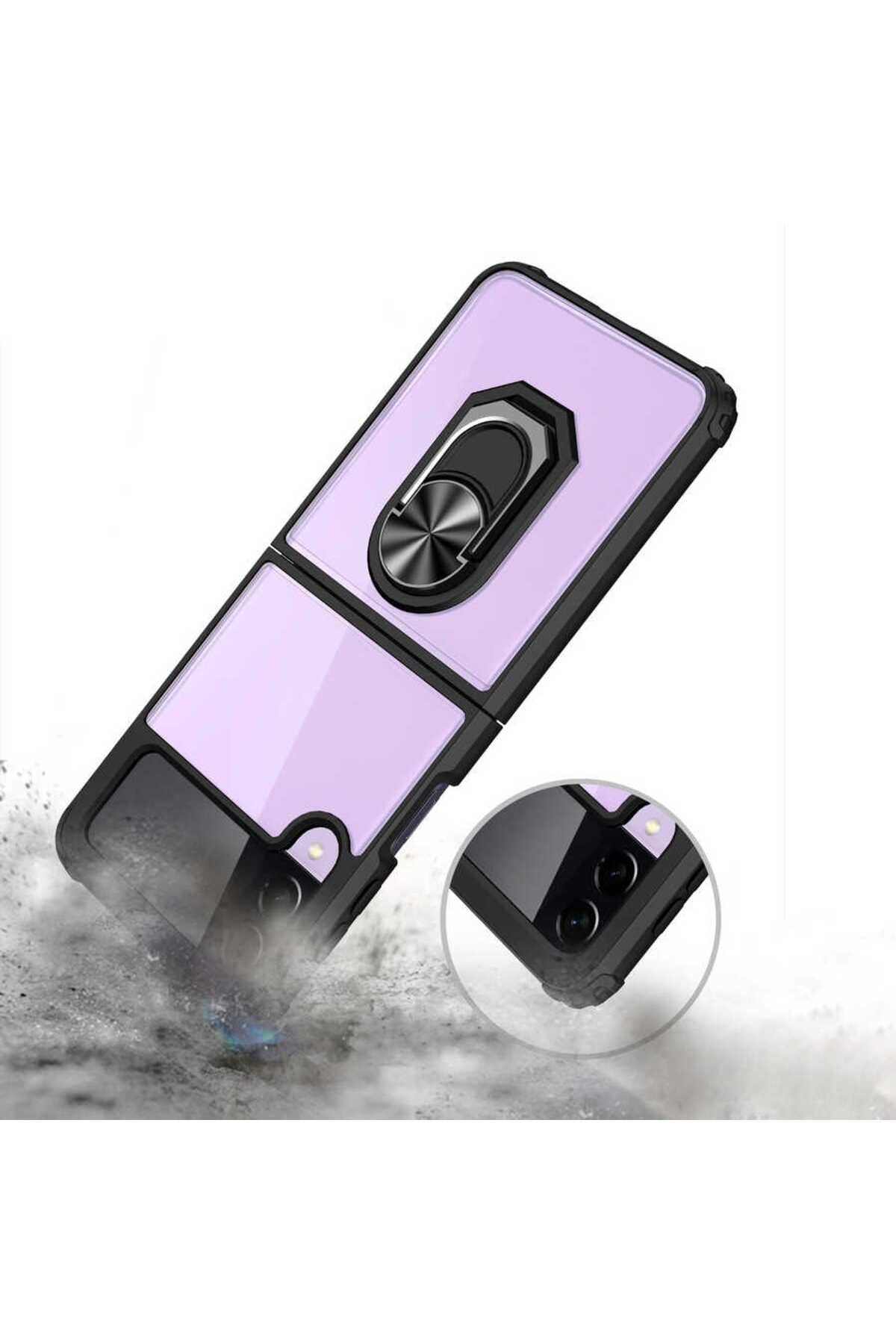 Galaxy Z Flip 3 Kılıf Zore Mola Kapak - Siyah