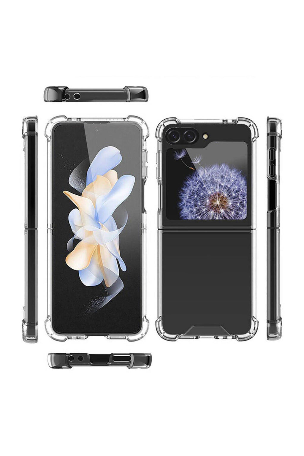 Galaxy Z Flip 6 Kılıf Zore Nitro Anti Shock Silikon - Şeffaf