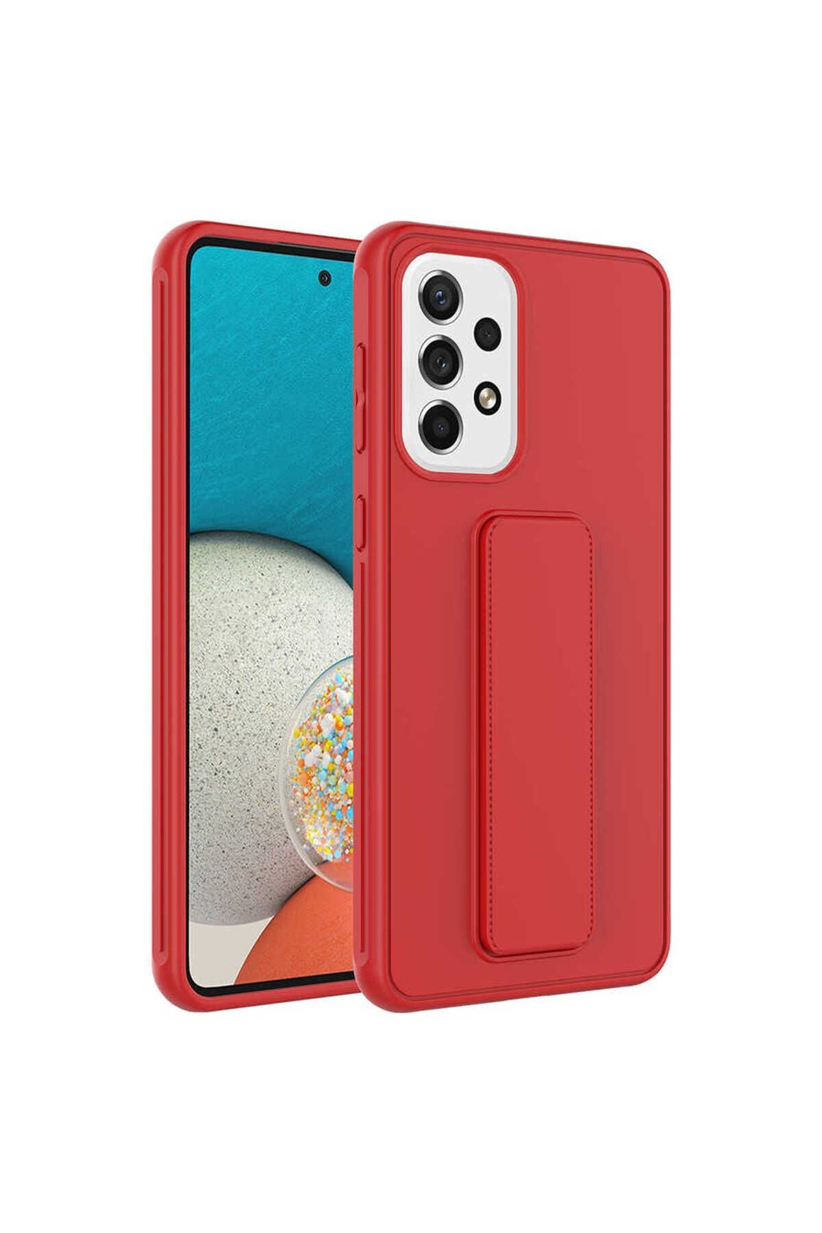 Galaxy A52 Kılıf Zore Qstand Kapak - Pembe