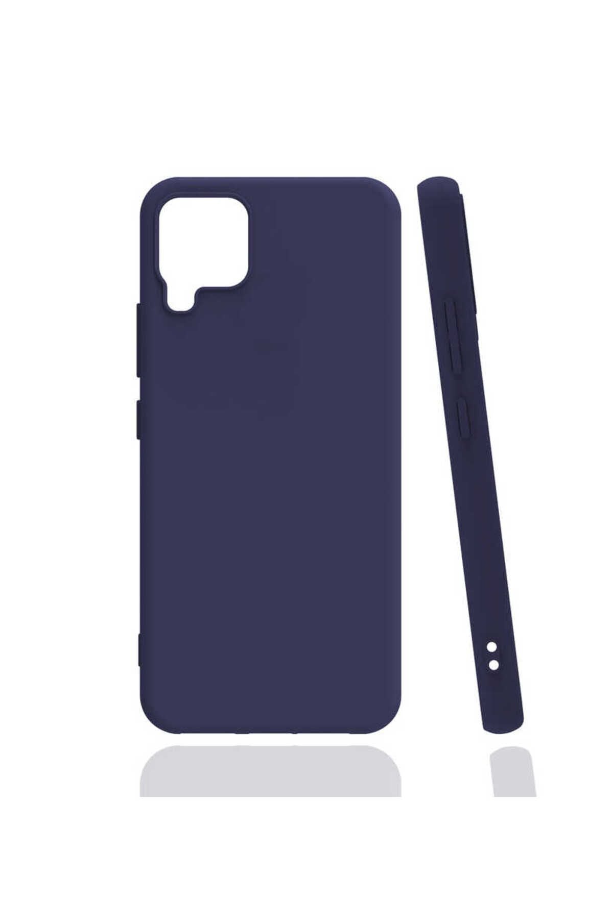 Galaxy A22 4G Kılıf TQR Biye Silikon - Lacivert