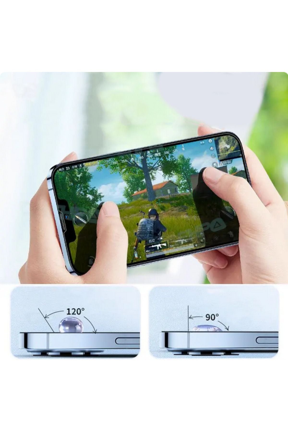 iPhone 14 Pro Max Uyumlu Zore Darbeye Dayanıklı Anti Statik Temperli Cam Ekran Koruyucu