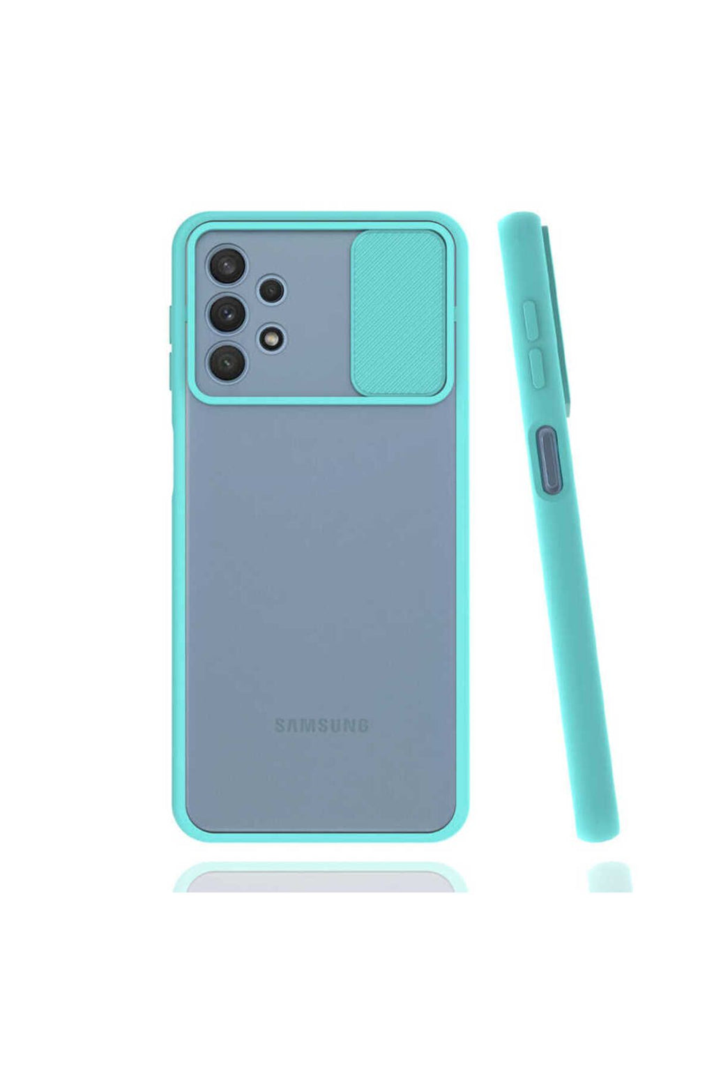 Galaxy A32 4G Kılıf Zore Lensi Kapak - Siyah