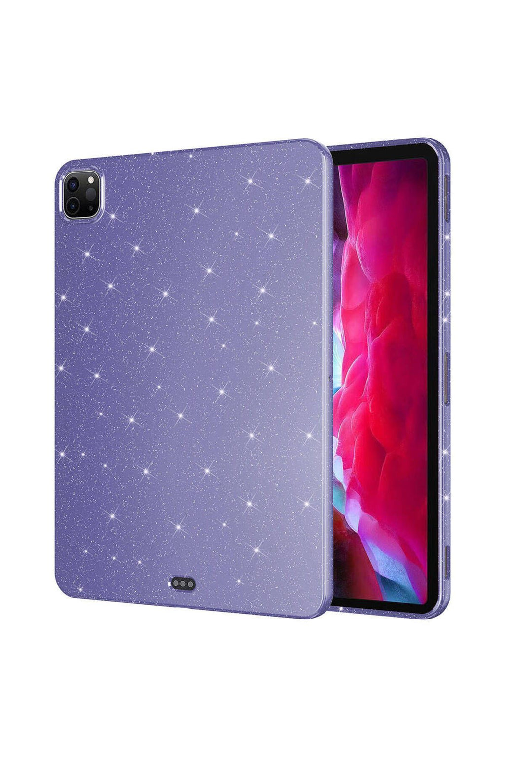 iPad Pro 11 2022 M2 Simli Parlak Görünümlü Uyumlu Zore Tablet Koton Kılıf-Derin Mor