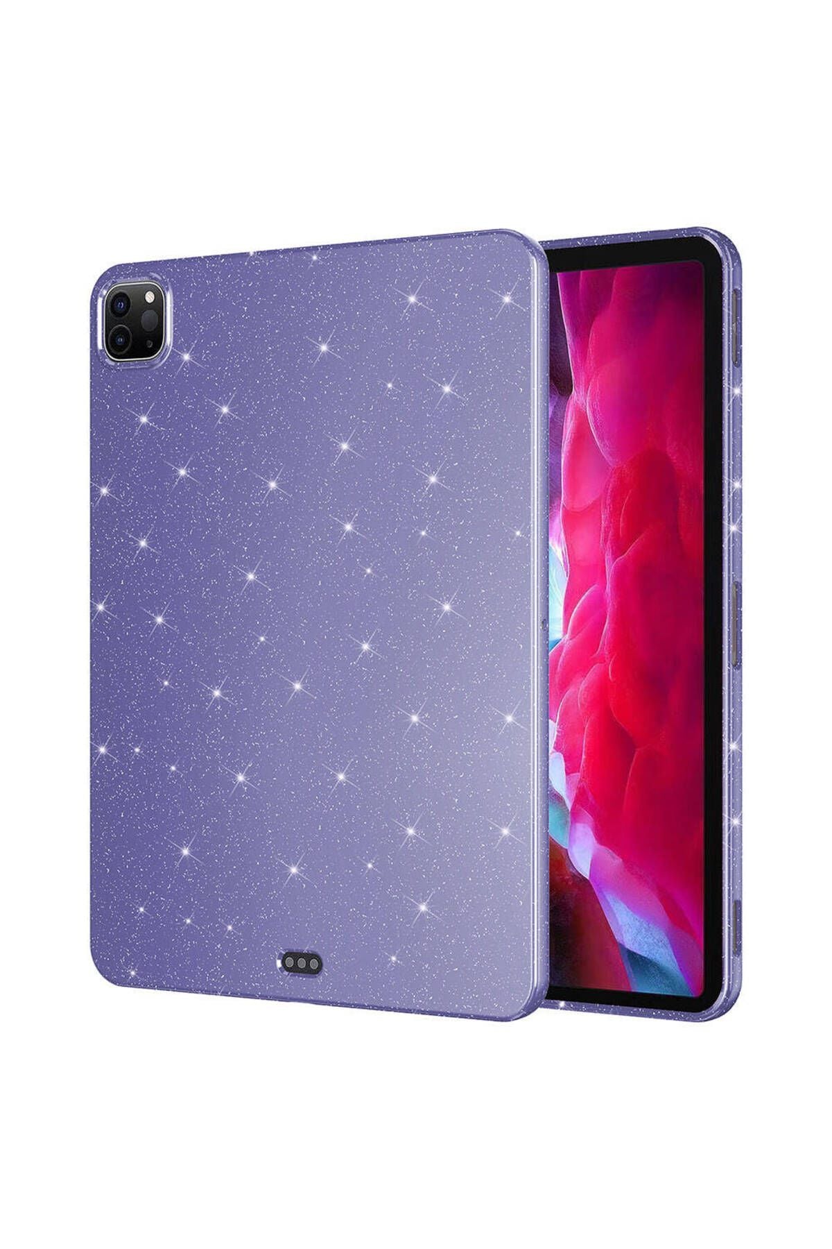 iPad Pro 11 2022 M2 Simli Parlak Görünümlü Uyumlu Zore Tablet Koton Kılıf-Derin Mor