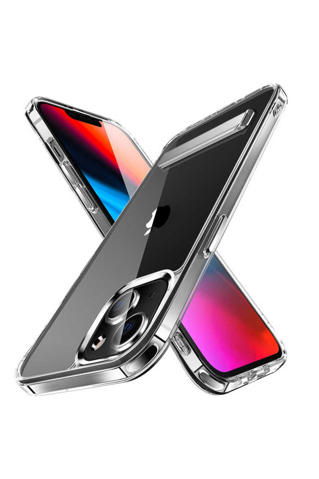 iPhone 14 Uyumlu Standlı Şeffaf Silikon Zore L-Stand Kılıf-Renksiz