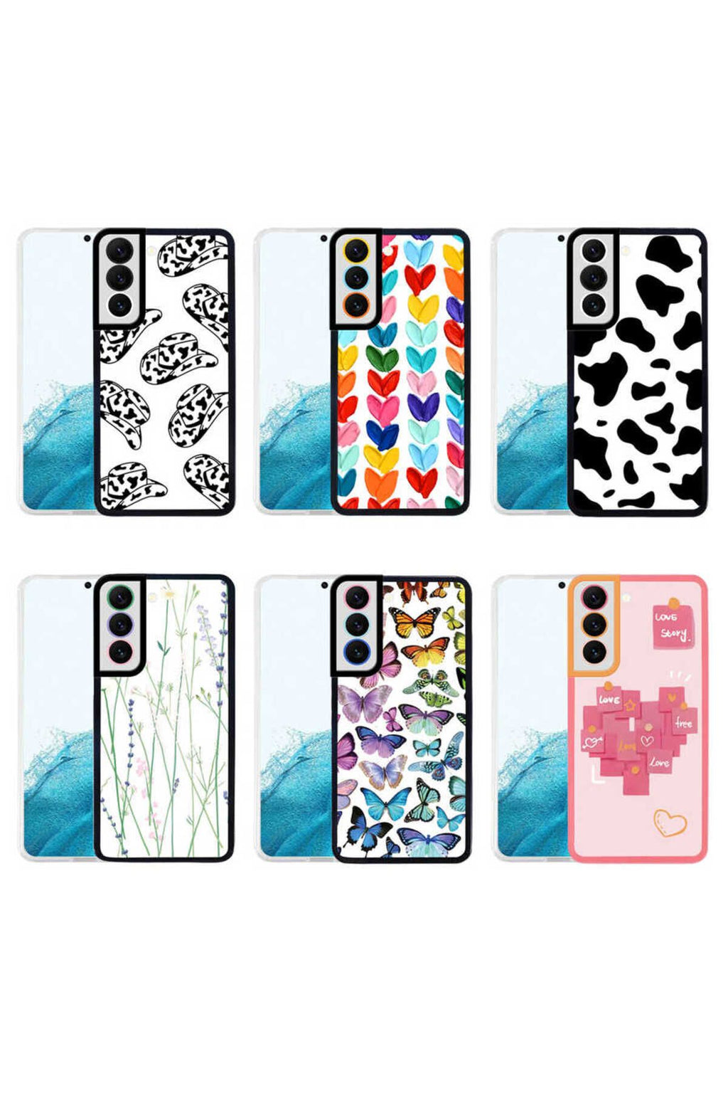 Galaxy S22 Uyumlu Zore M-Fit Desenli Kılıf-Heart No6