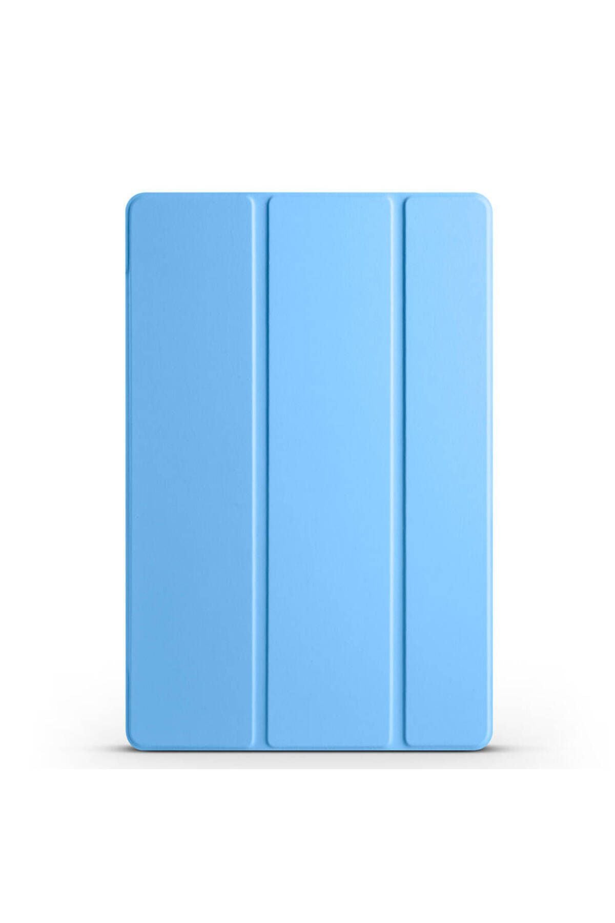 Galaxy Tab A9 Uyumlu Zore Smart Cover Standlı 1-1 Kılıf-Gri