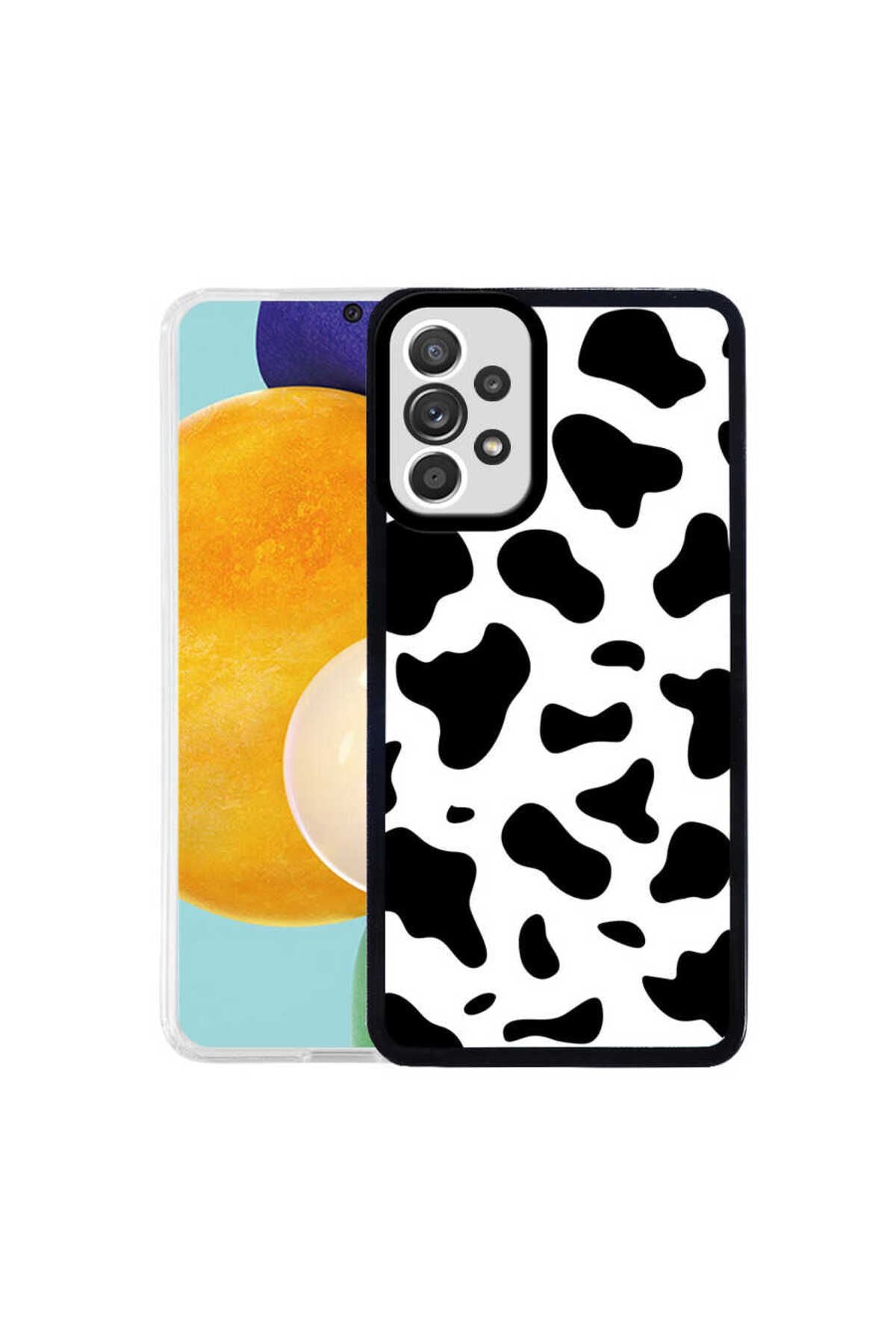 Galaxy A52 Kılıf GLLP M-Fit Desenli Kapak - Cow No1