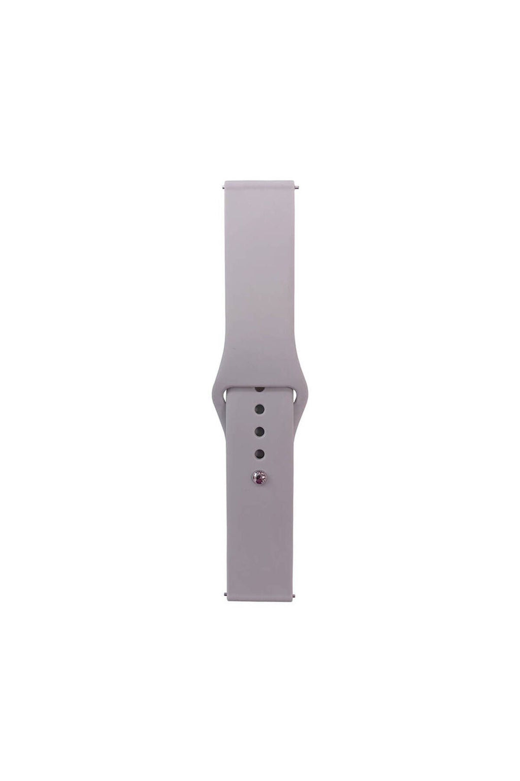 Galaxy Watch 42mm Band Serisi  Uyumlu 20mm Klasik Kordon Silikon Strap Kayış-Cloud Gray