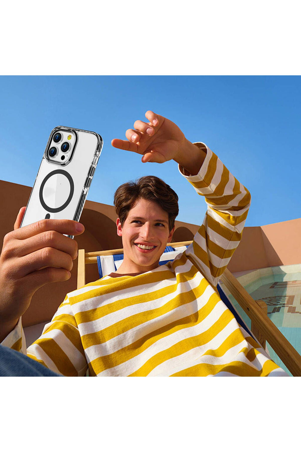 iPhone 15 Pro Kılıf Magsafe Şarj Özellikli Airbagli Takılabilir Askı Aparatlı Zore Nana Kapak - Turu