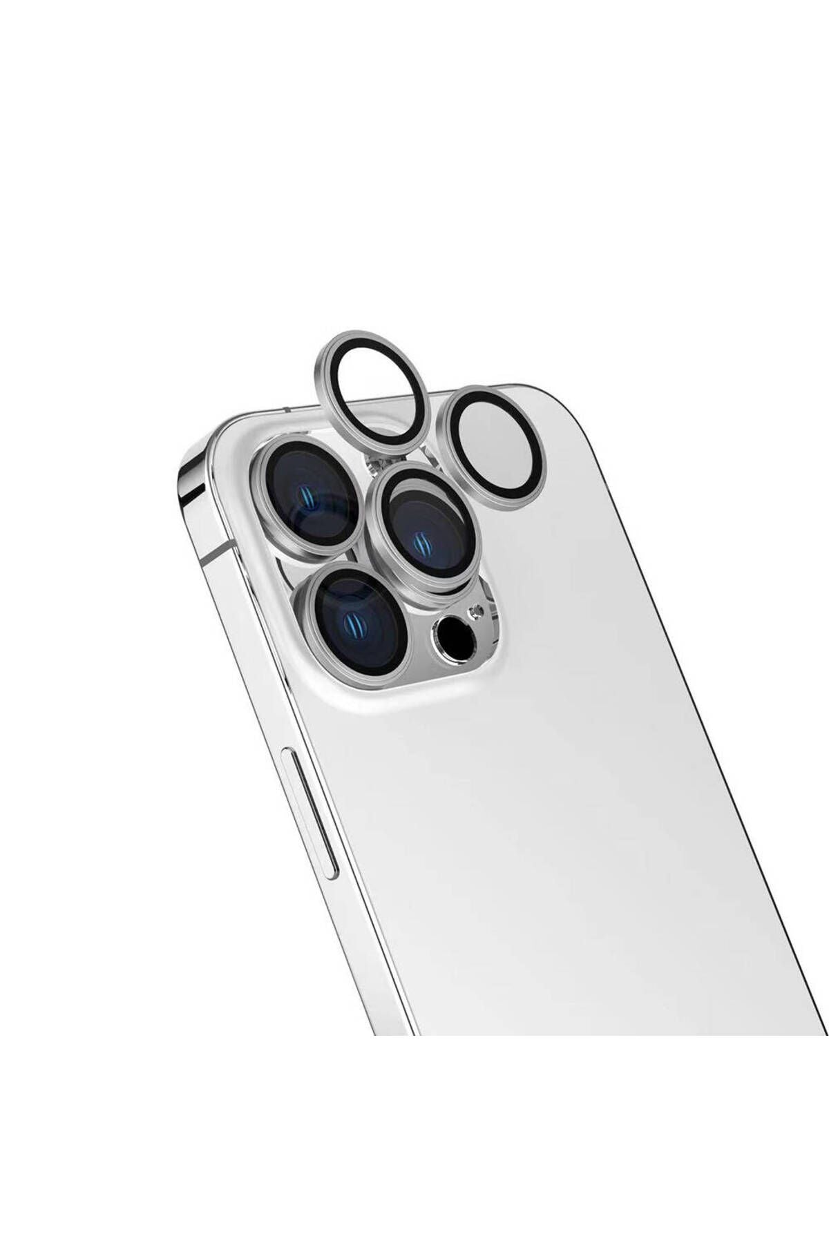Apple iPhone 16 Pro Zore CL-15 Parmak İzi Bırakmayan Anti-Reflective Kamera Lens Koruyucu-Gold