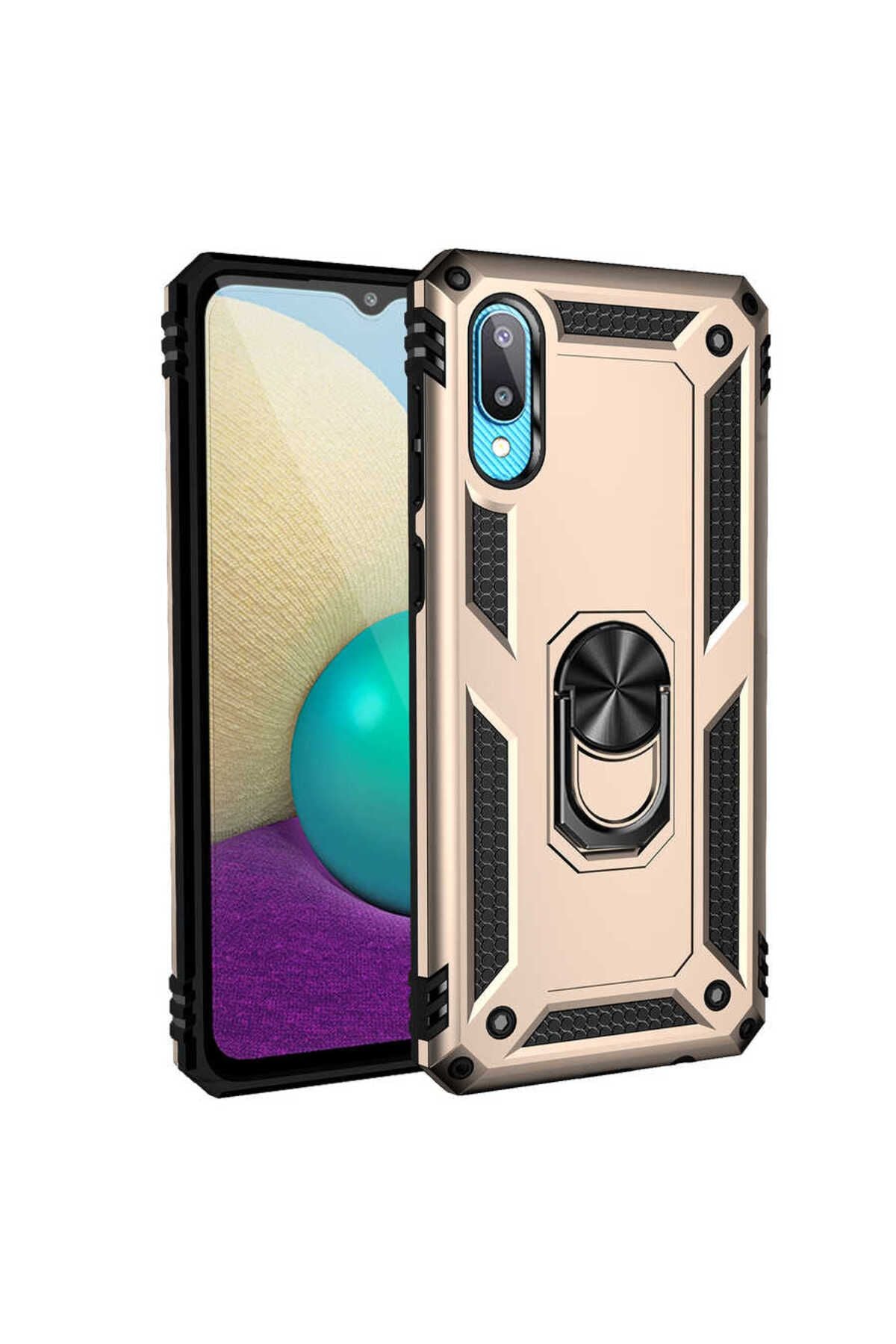 Galaxy A02 Kılıf Zore Vega Kapak - Gold