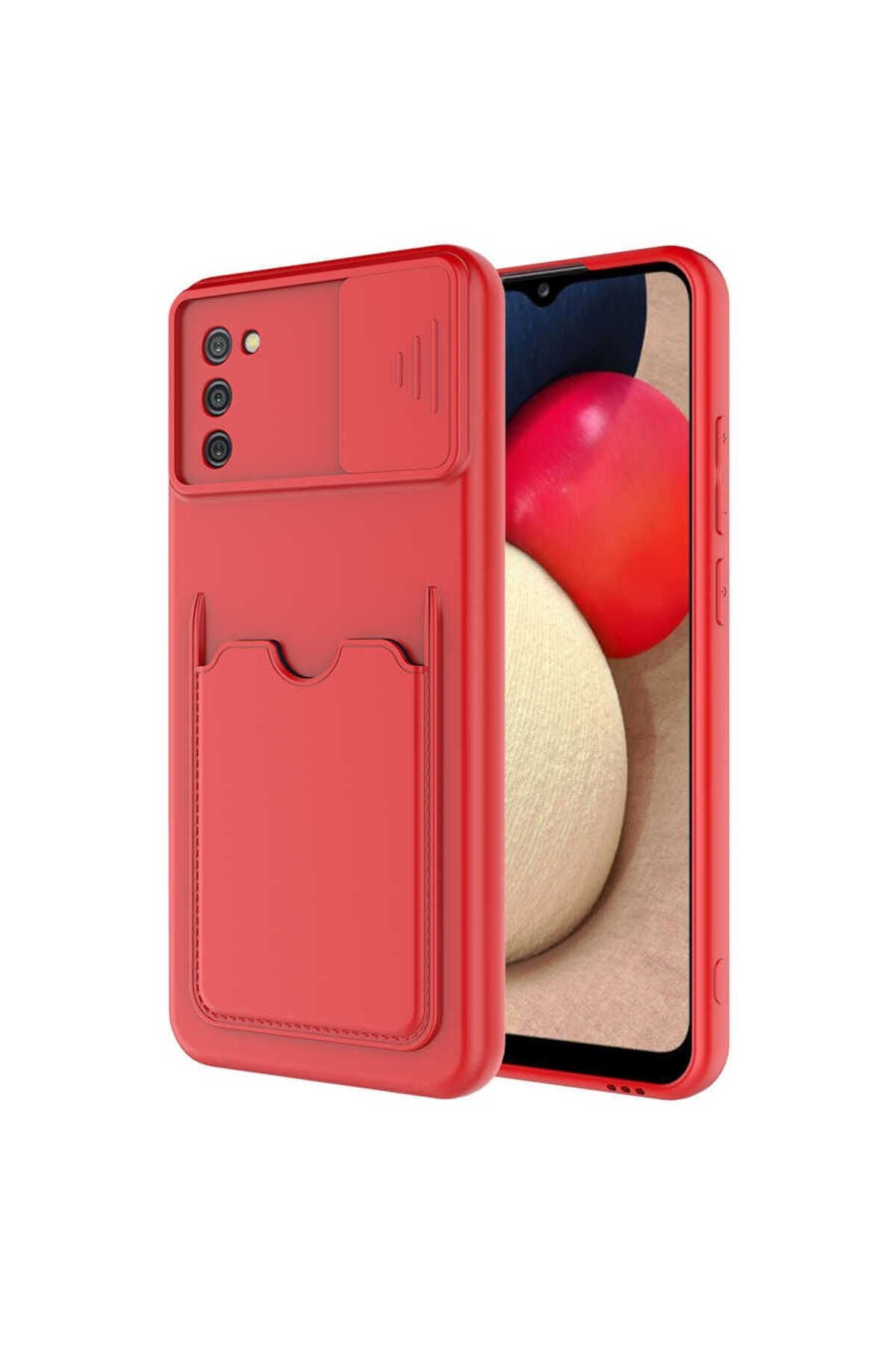 Galaxy A02S Uyumlu Adamax Kartix Kapak - Kırmızı Adamax