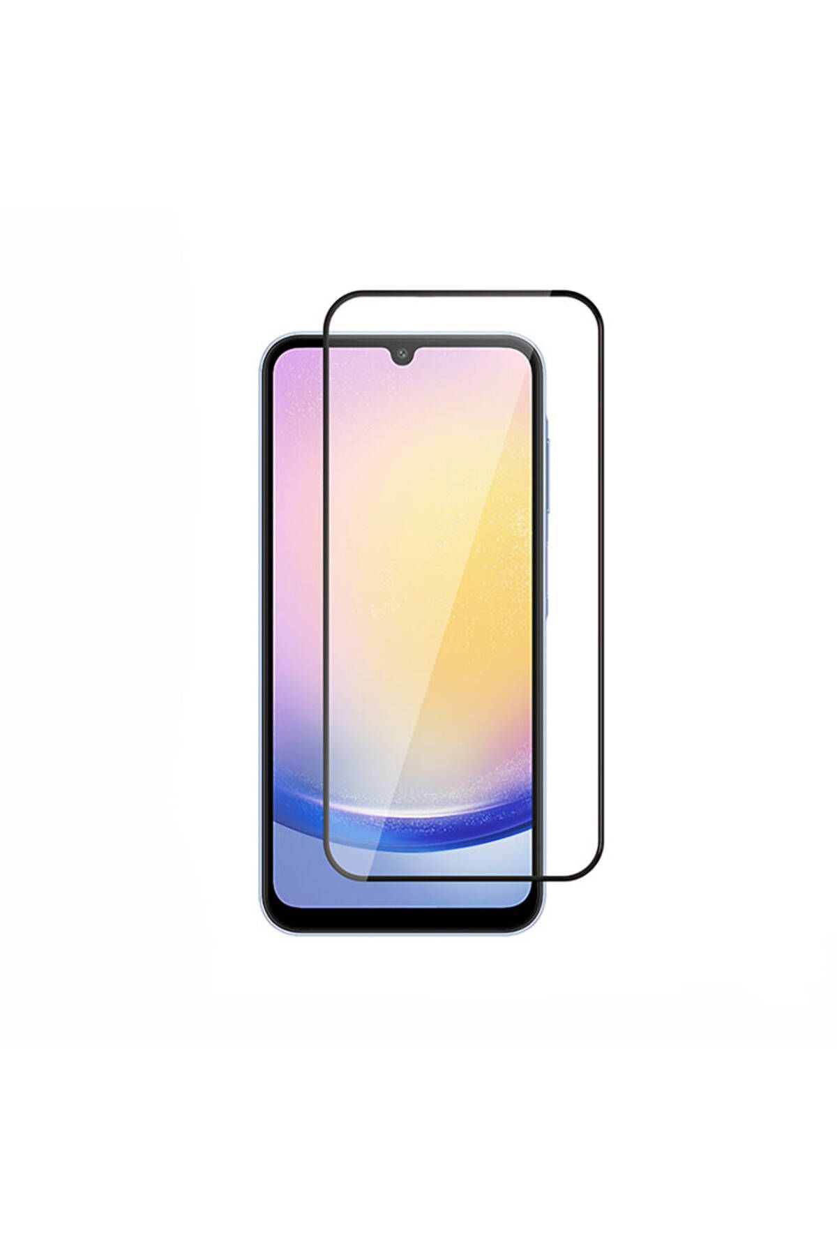 Galaxy A25 Uyumlu Zore Kenarları Kırılmaya Dayanıklı Cam Ekran Koruyucu