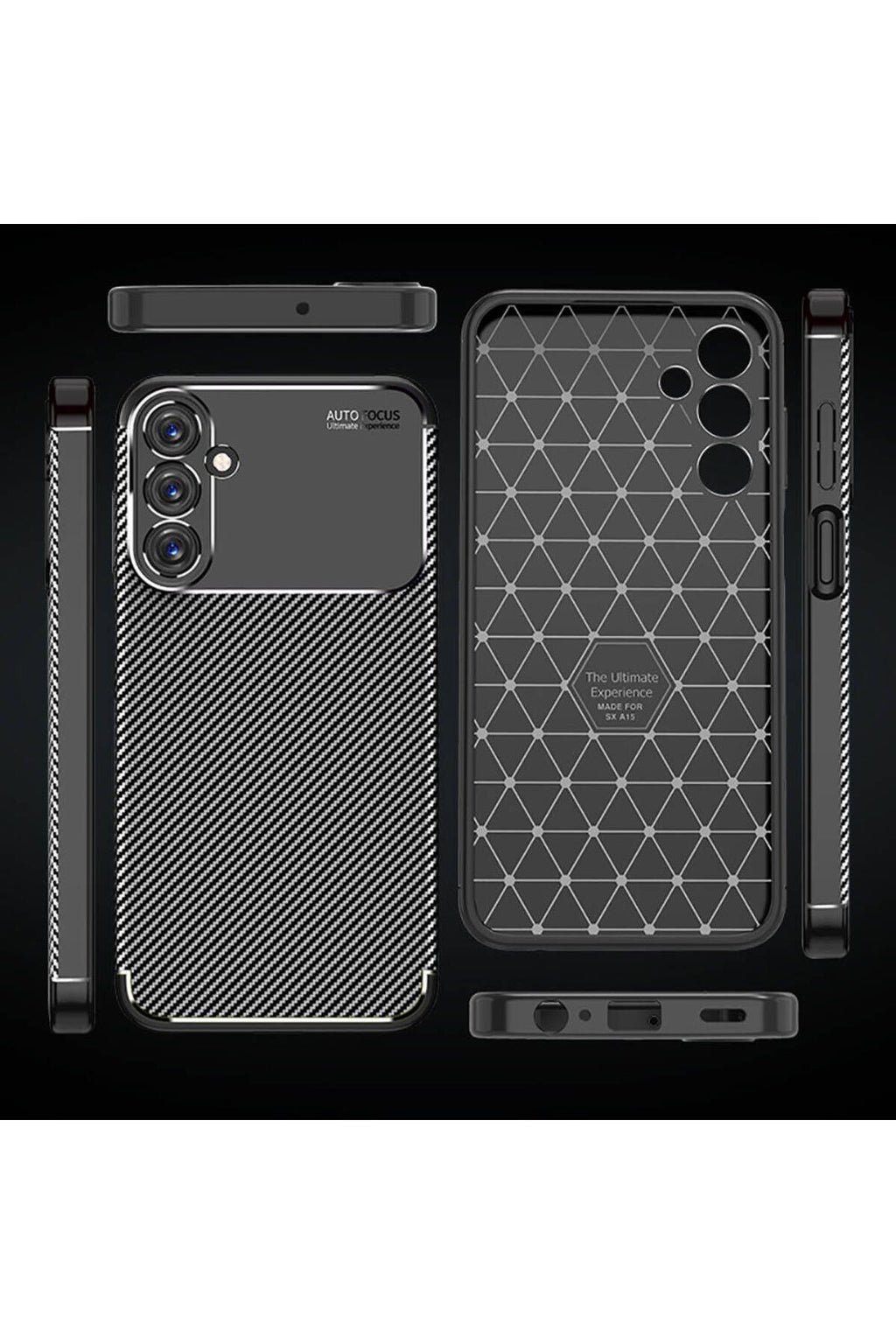 Galaxy A15 Kılıf Zore Negro Silikon Kapak - Siyah