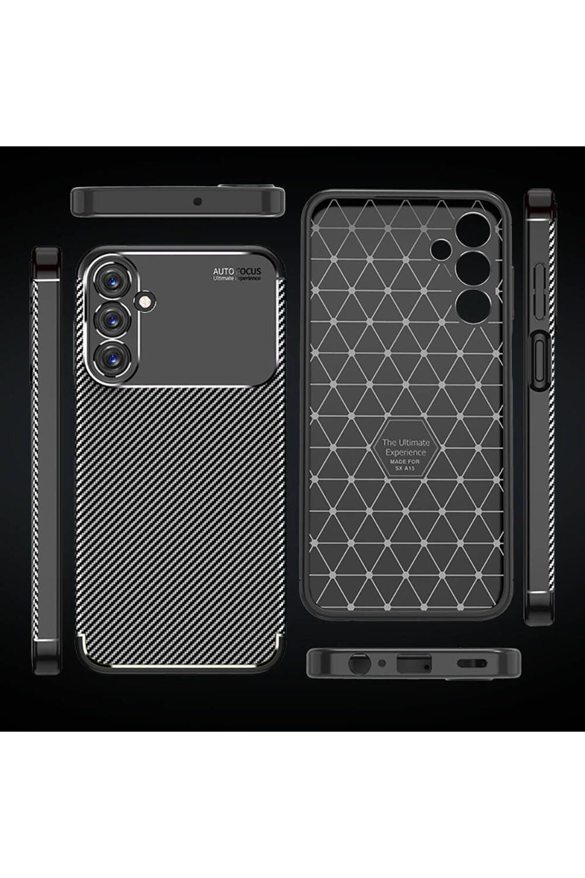 Galaxy A15 Kılıf Zore Negro Silikon Kapak - Siyah