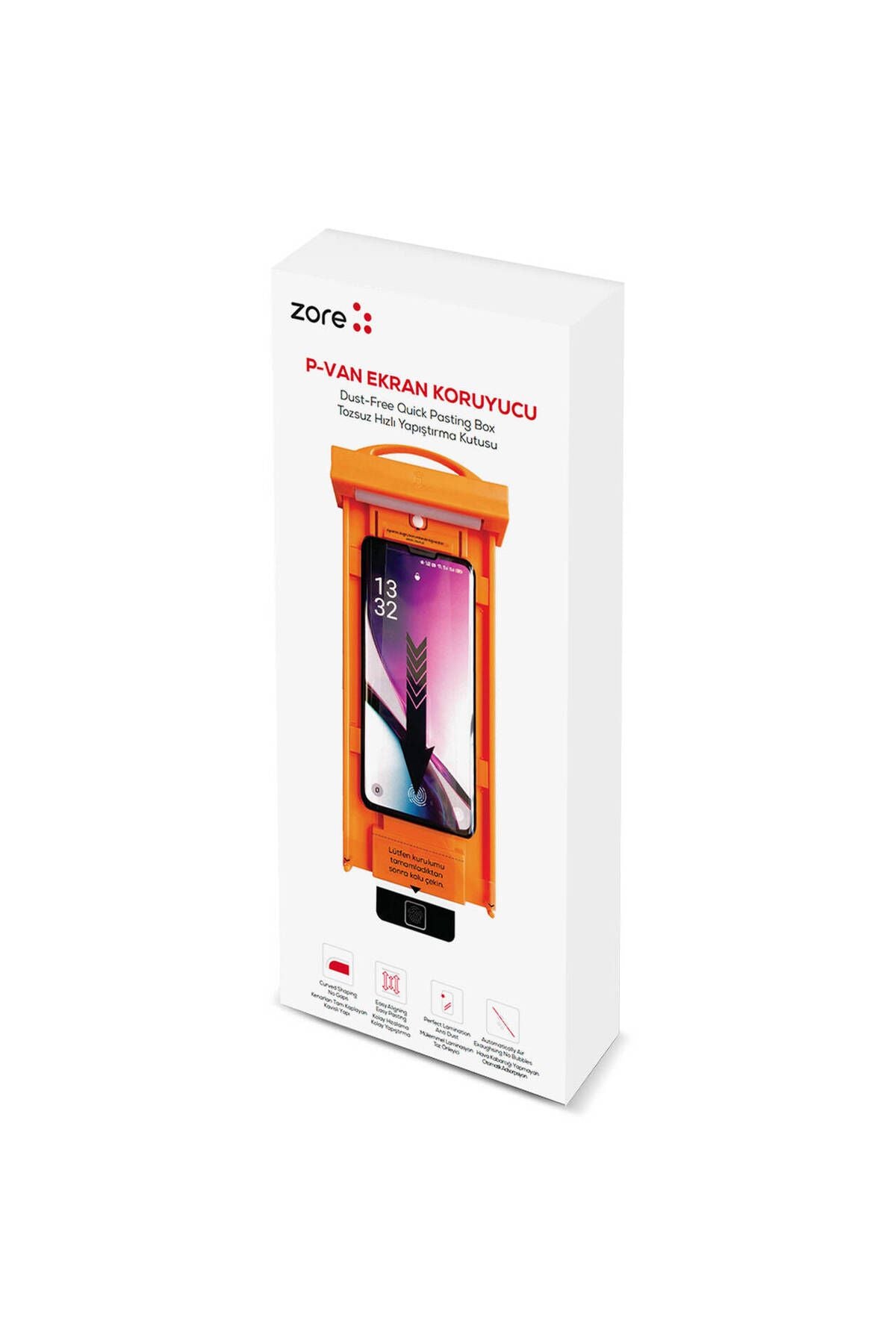 Galaxy S23 Ultra Uyumlu Zore Kolay Uygulama Aparatlı P-Van Cam Ekran Koruyucu