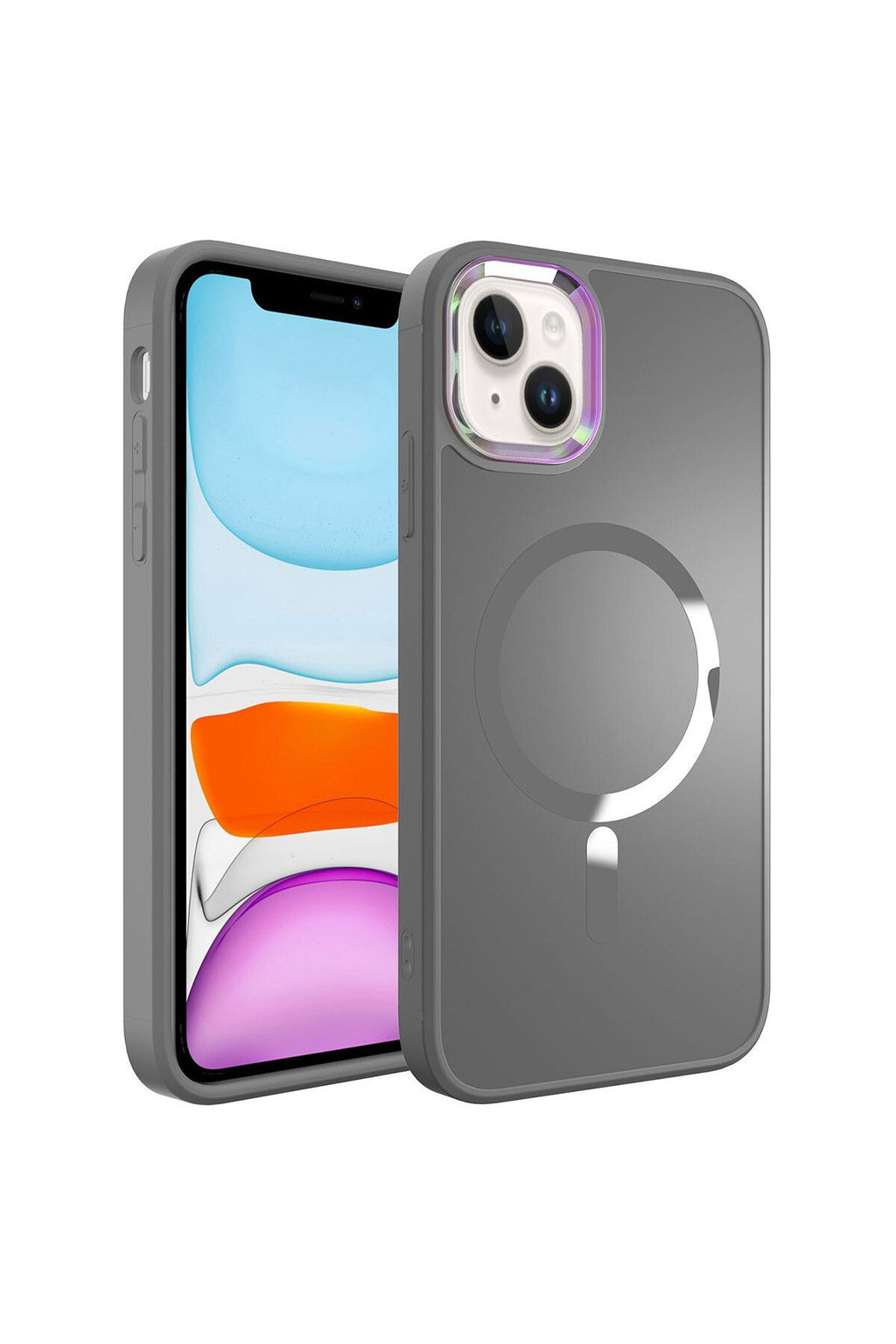 iPhone 14 Uyumlu Magsafe Wireless Şarj Özellikli Zore Stil Kılıf-Siyah