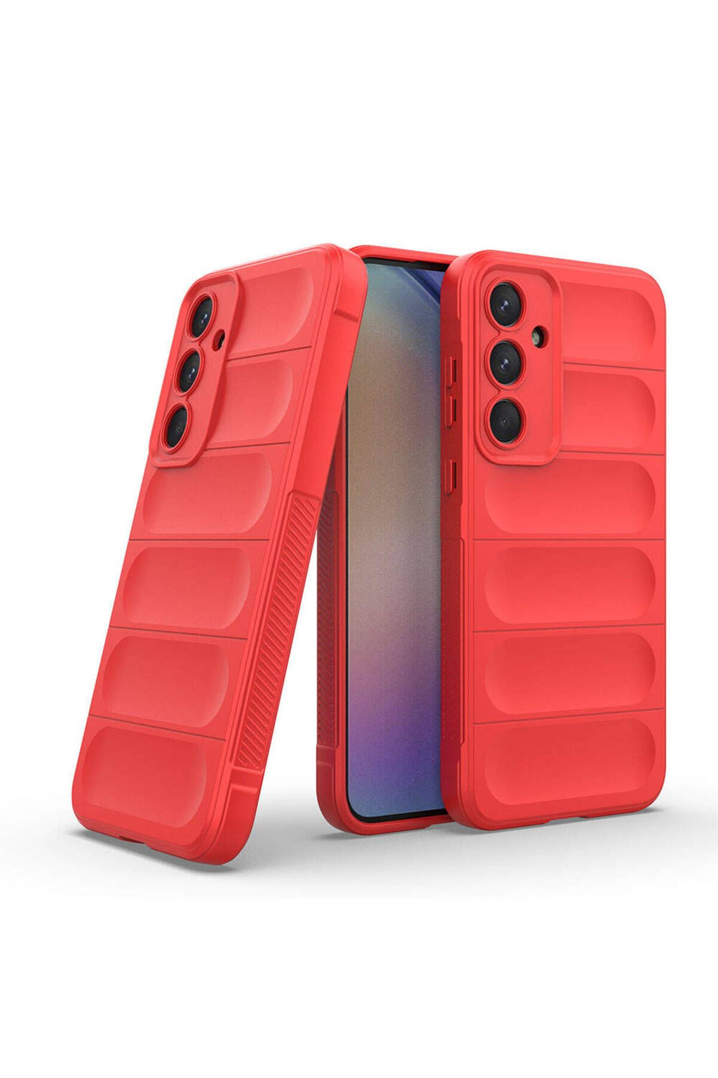 Galaxy A35 Kılıf Esnek TPU Oyuklu Arka Yüzey Tasarımlı Zore Etnik Silikon Kapak - Lacivert