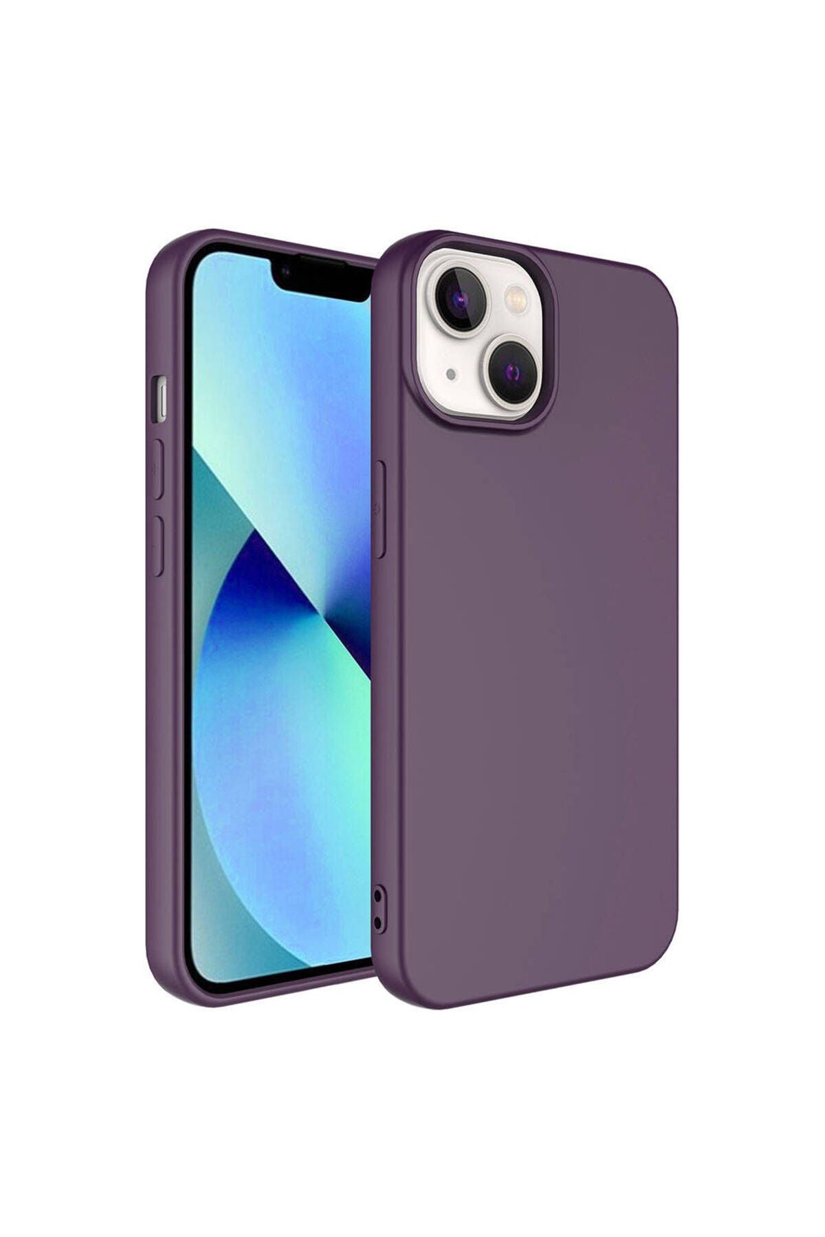 iPhone 14 Uyumlu Zore Kamera Korumalı Mara Lansman Kılıf-Derin Mor