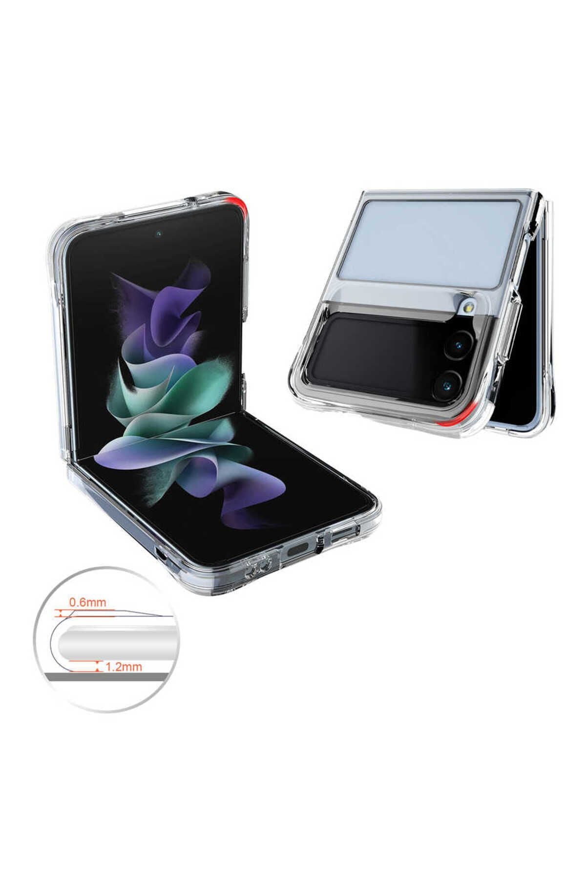 Galaxy Z Flip 4 Uyumlu Zore Vonn Kılıf-Renksiz