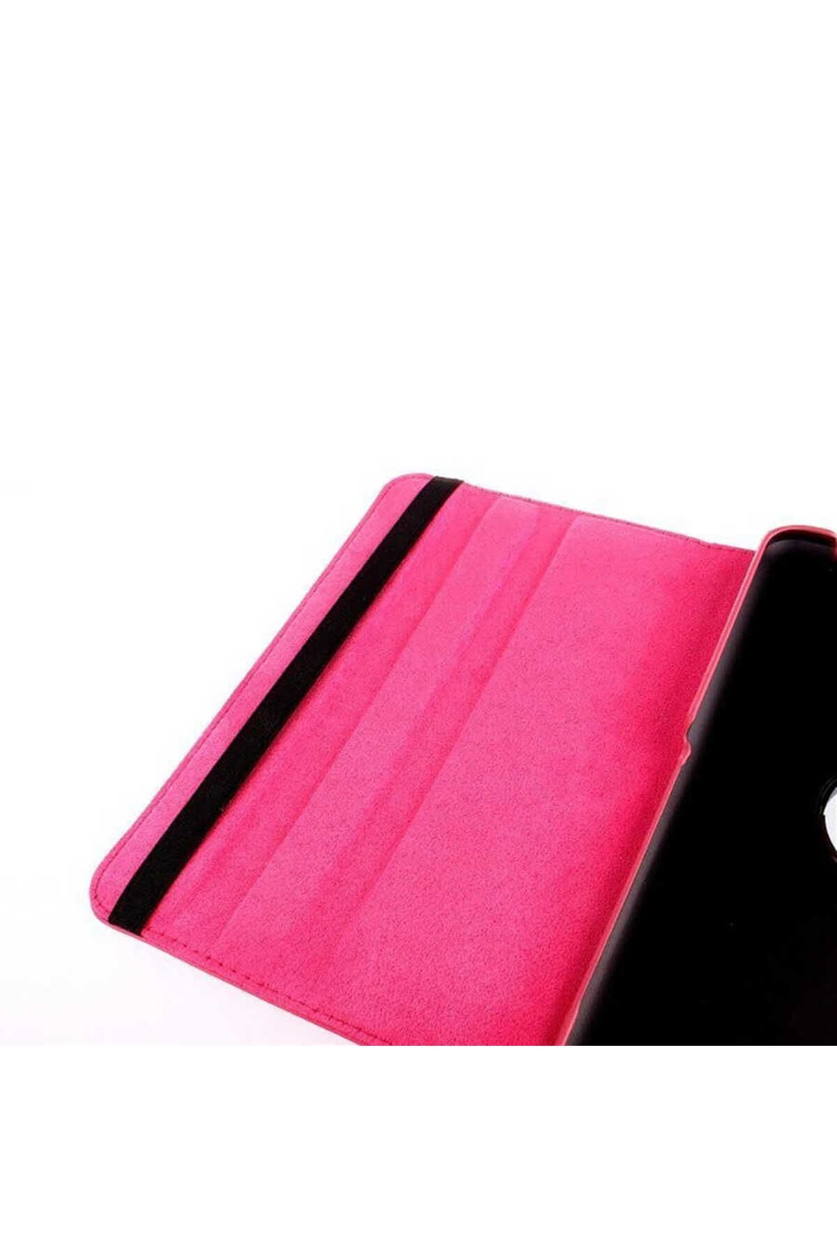 Galaxy Tab 4 8.0 T330  Uyumlu Zore Dönebilen Standlı Kılıf-Pembe Açık