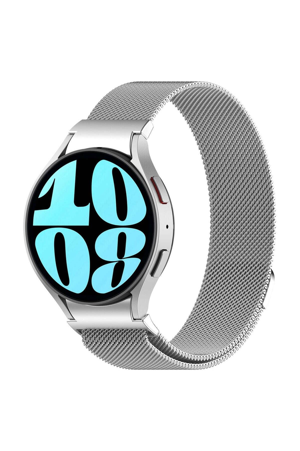 Galaxy Watch 6 Classic 47mm Uyumlu KRD-01 Metal Zore Kordon-Gümüş