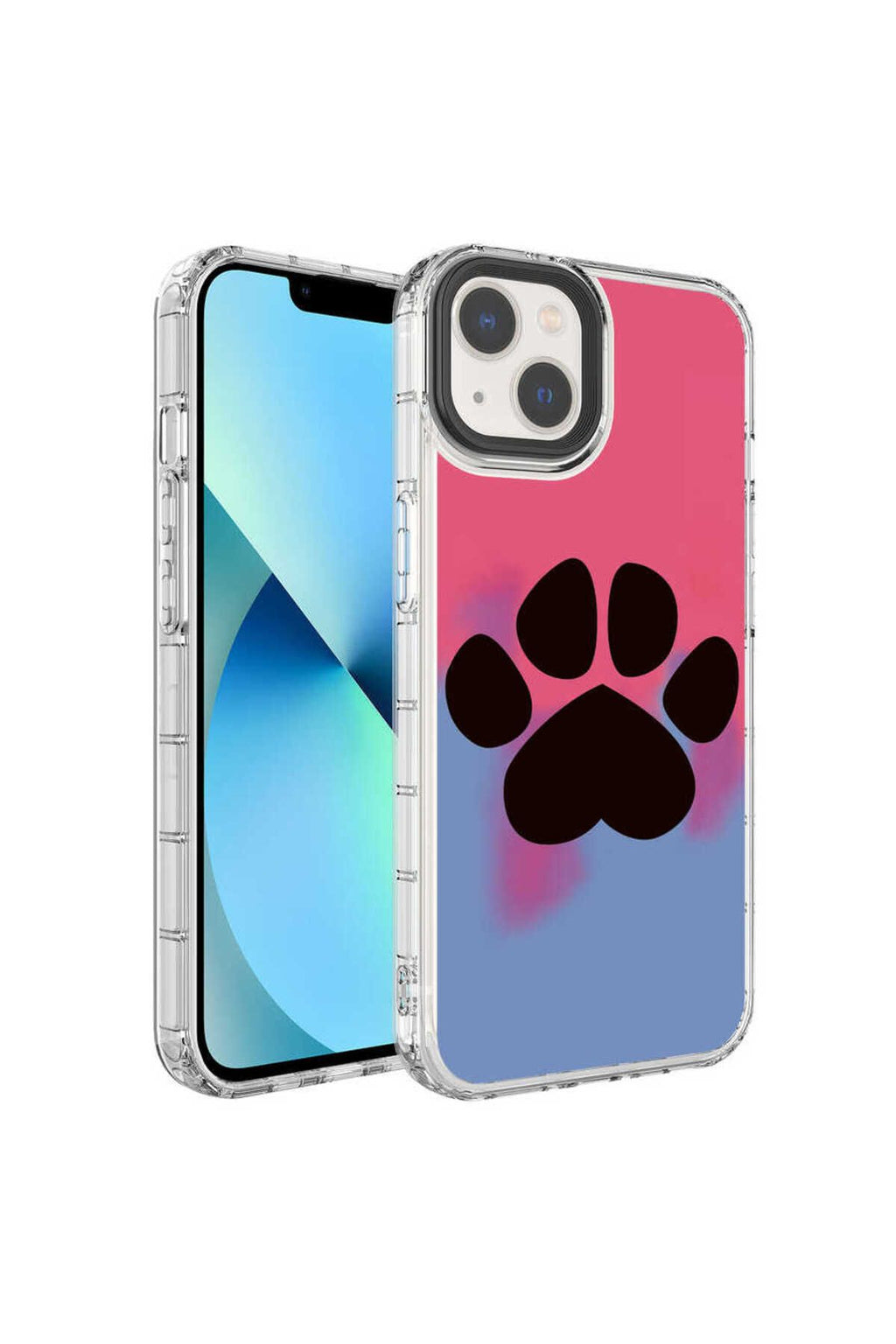 iPhone 14 Uyumlu Kamera Korumalı Renkli Desenli Sert Silikon Zore Korn Kılıf-NO16