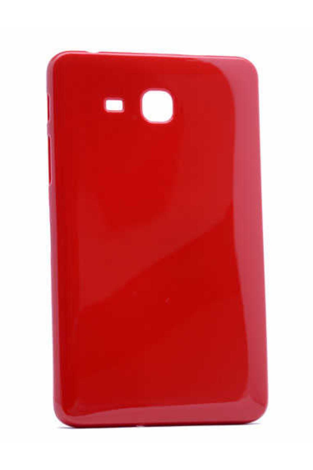 Galaxy Tab 4 T280 Kılıf  Uyumlu Zore Tablet Süper Silikon Kapak-Kırmızı