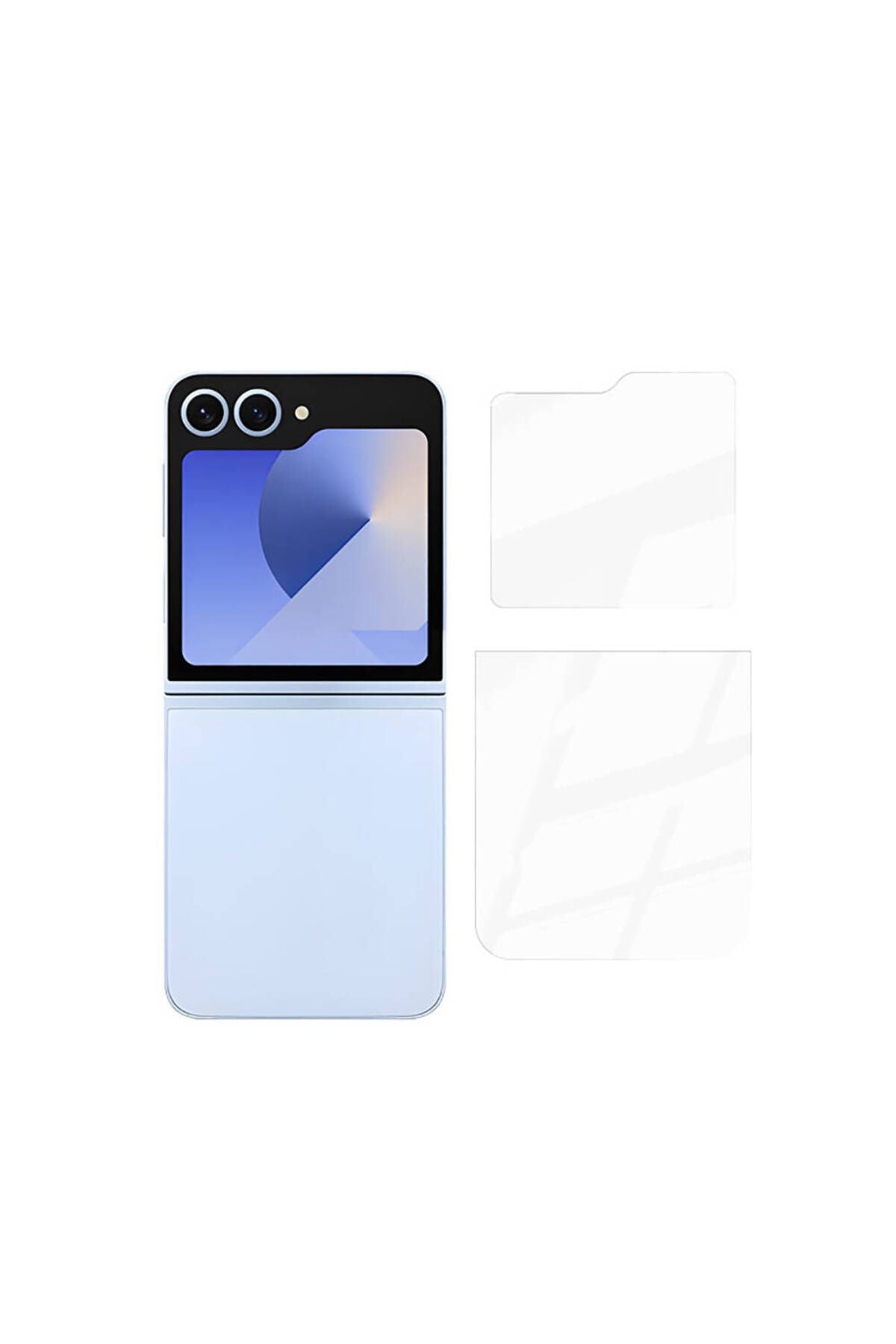 Galaxy Z Flip 6 Etnaa 2in1 Cam Ekran Koruyucu-Şeffaf