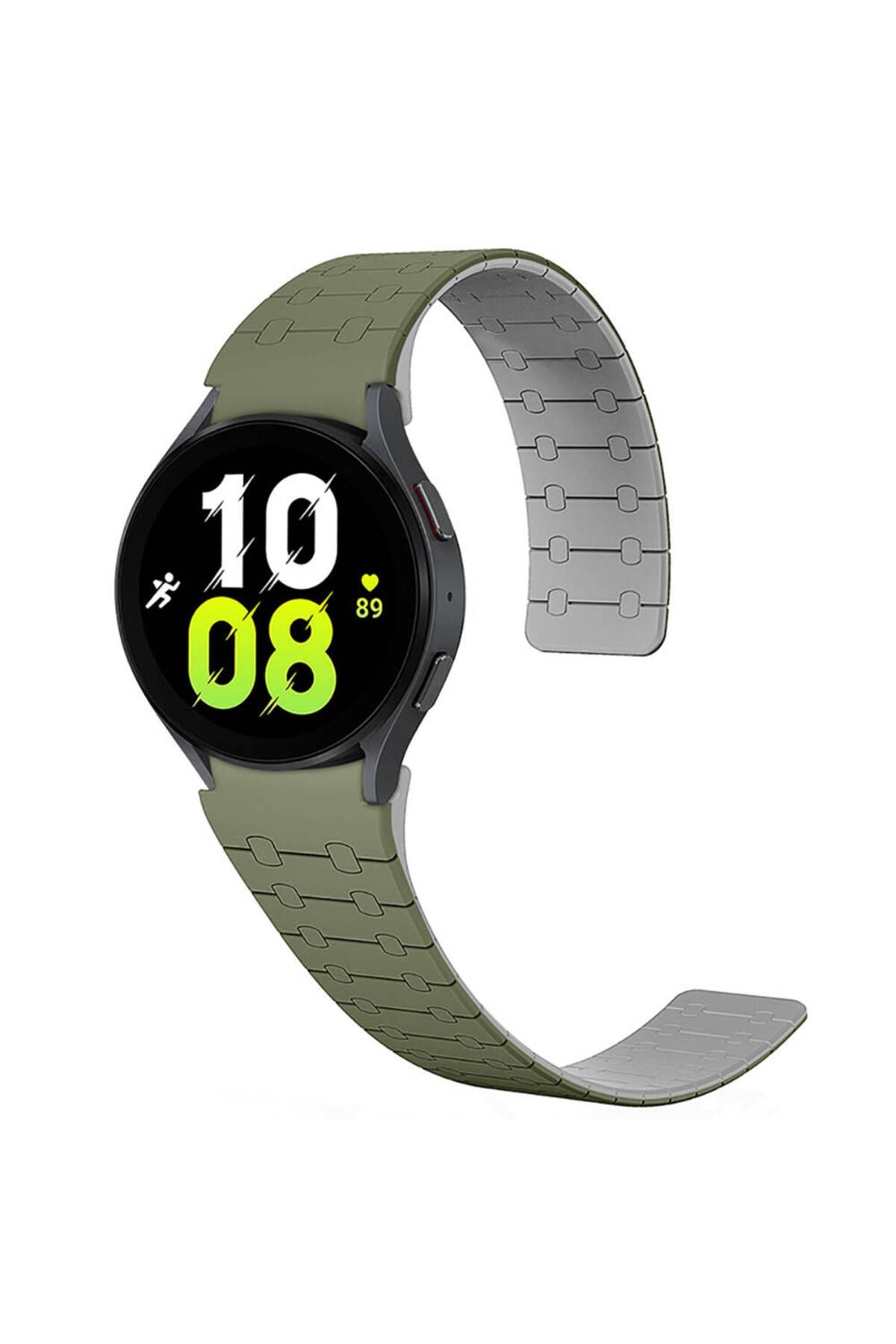 Galaxy Watch 6 40mm Zore KRD-111 20mm Çizgili Desenli Silikon Kordon-Siyah