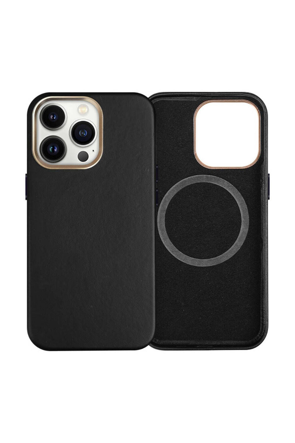 iPhone 15 Pro Kılıf Magsafe Şarj Özellikli PU Deri Zore Adora Kapak-Koyu Gri