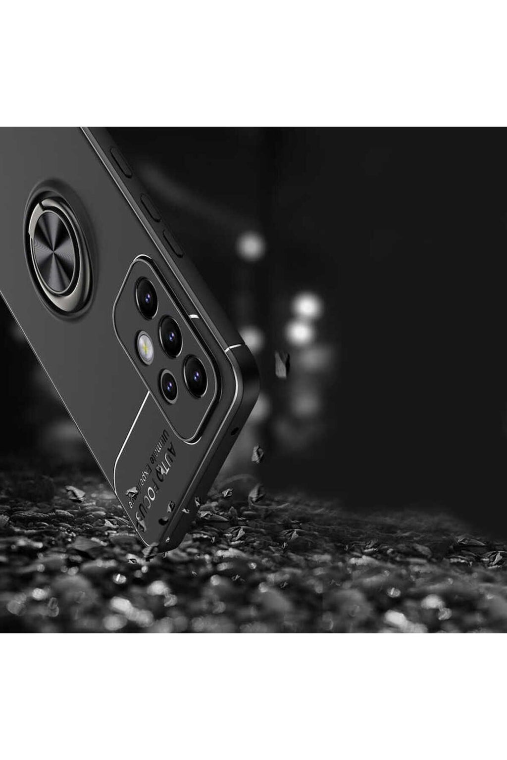 Galaxy A53 5G Kılıf Zore Ravel Silikon Kapak - Siyah-Kırmızı