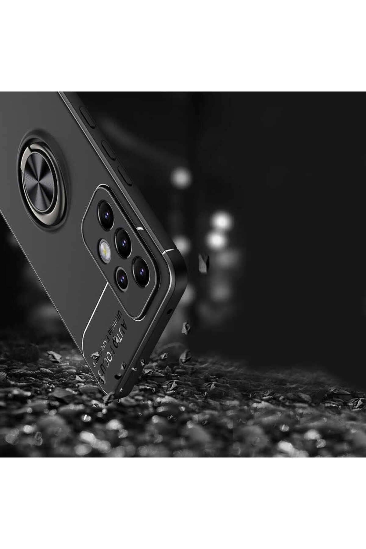 Galaxy A53 5G Kılıf Zore Ravel Silikon Kapak - Siyah-Kırmızı