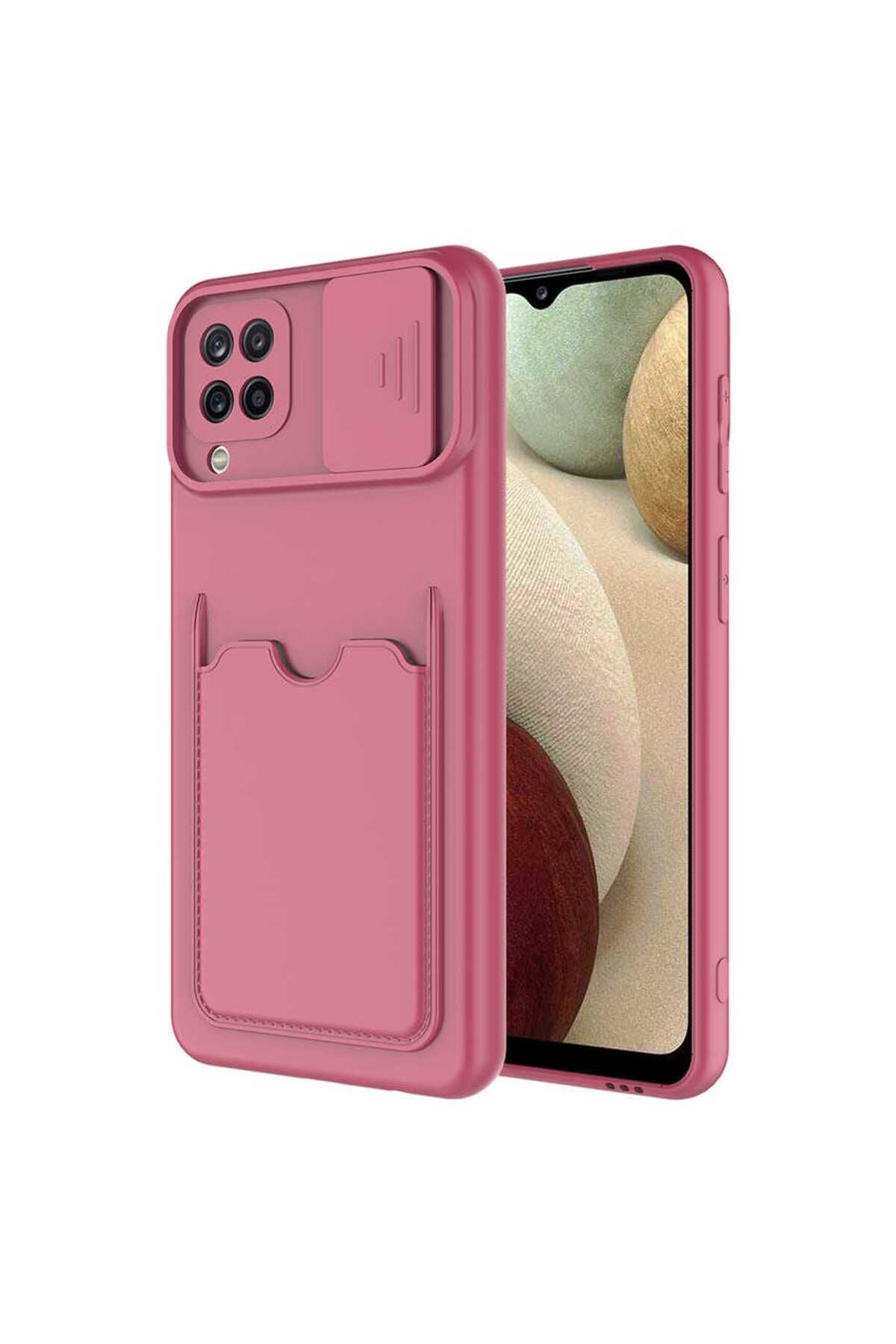 Galaxy A12 Kılıf Zore Kartix Kapak - Koyu Mor