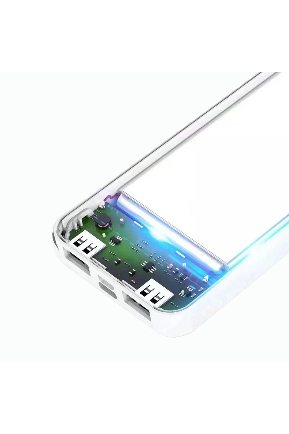 Beyaz B-05 Hızlı Şarj Özellikli Led Göstergeli Taşınabilir Powerbank 20000mAh Zore