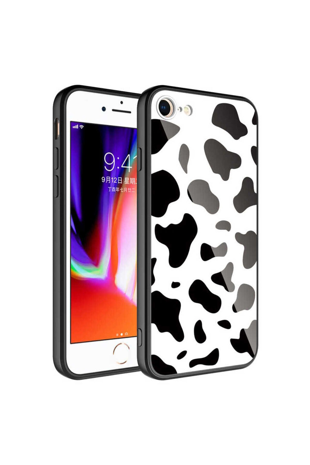 iPhone 8 Kılıf Kamera Korumalı Desenli Sert Silikon RNTC Epoksi Kapak - NO7