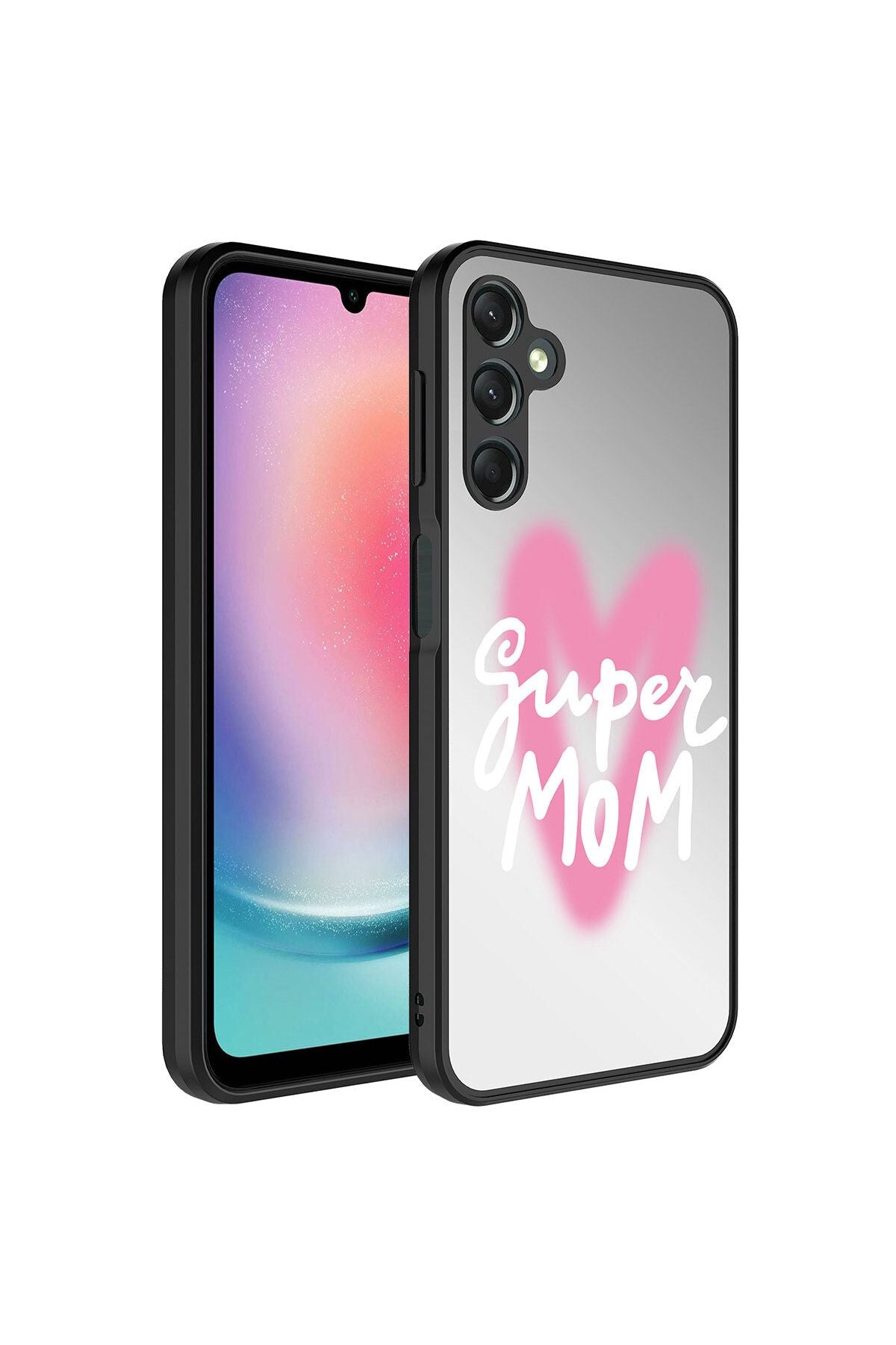 Galaxy A24 Uyumlu Kılıf Aynalı Desenli Kamera Korumalı Parlak Mirror Kapak