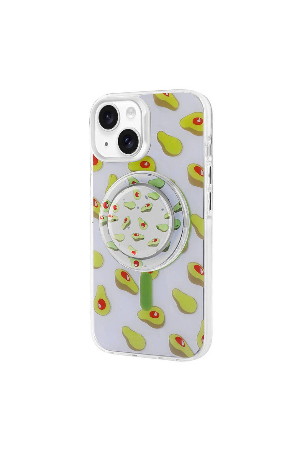 iPhone 14 Zore Magsafe Şarj Özellikli Tak-Çıkar Pop Soketli Zore Tiktok Kılıf-Yeşil