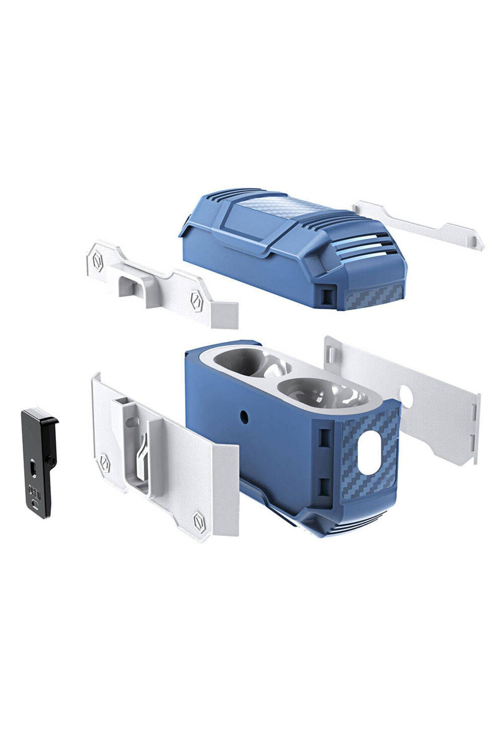 Air-Pods Pro Airbag 35 Darbelere Karşı Dayanıklı Düğmeli Kılıf-Kırmızı