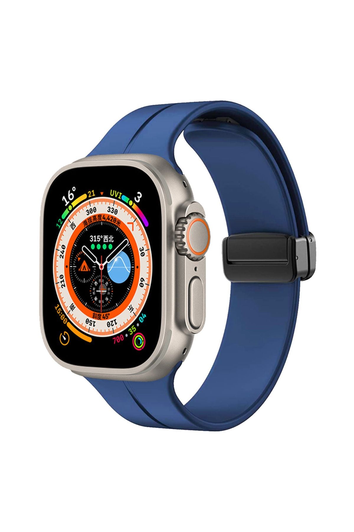 Watch Ultra 49mm Uyumlu KRD-84 Uyumlu Zore Kordon-Koyu Yeşil