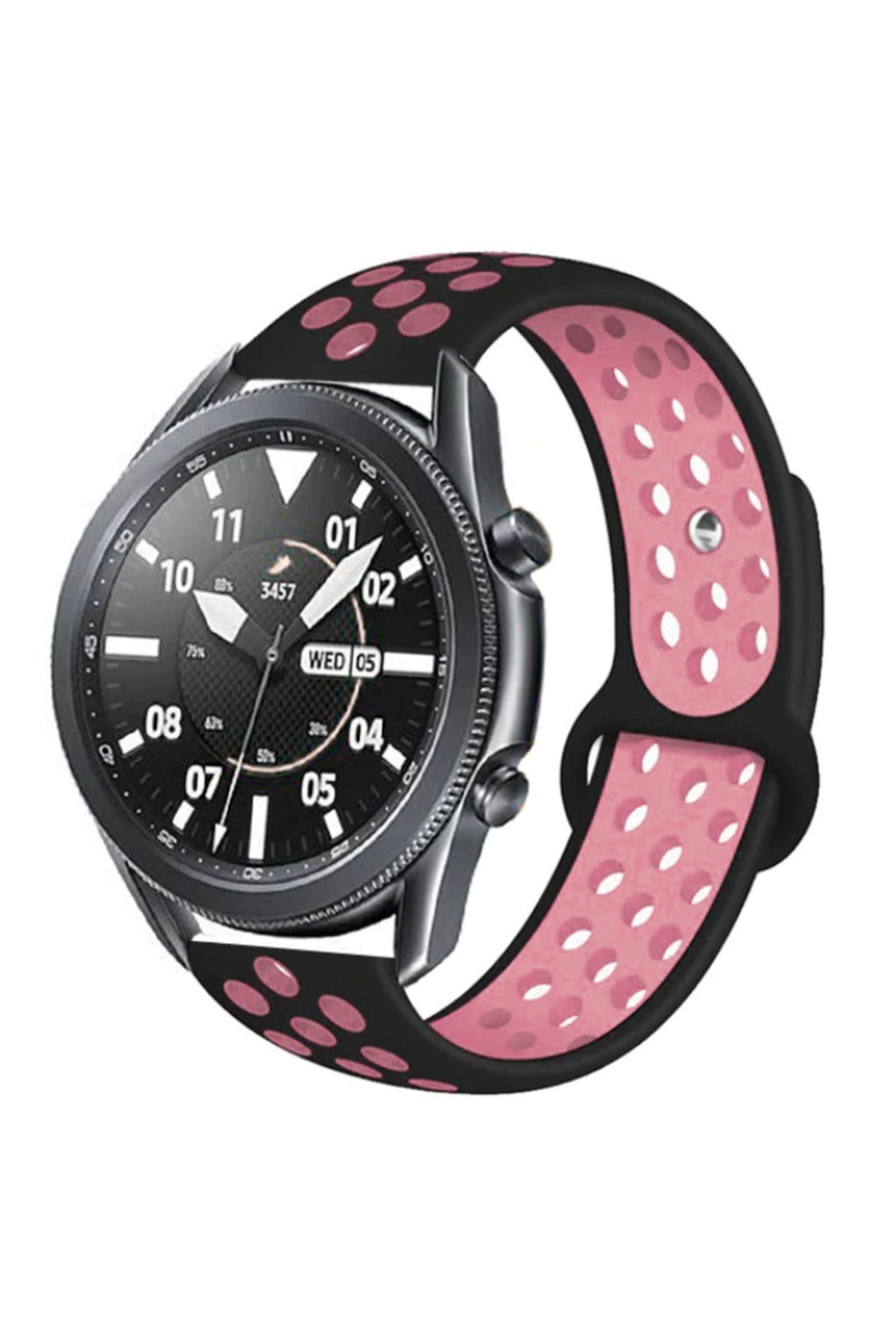 Galaxy Watch 46mm (22mm) KRD-02 Uyumlu Zore Kordon-Kırmızı-Siyah