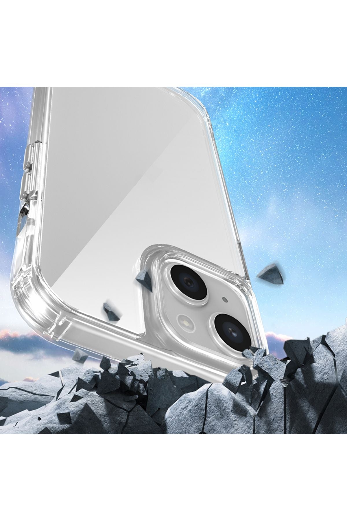 iPhone 15 Kılıf AiHTTgli Takılabilir Askı Aparatlı Zore Snap Silikon Kapak-Şeffaf