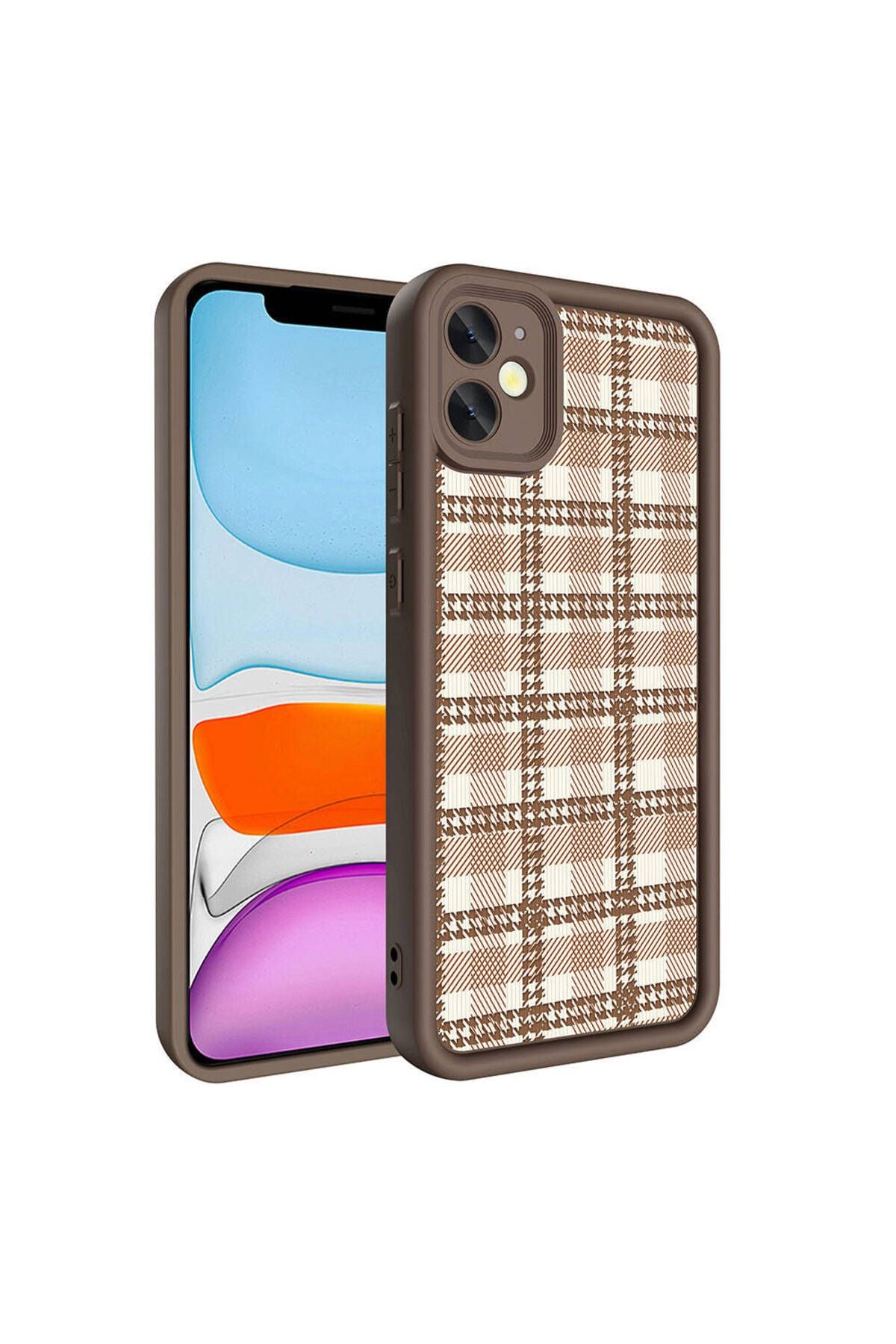 iPhone 11 Kılıf Kamera Korumalı Baskılı Arka Yüzey Zore Klas Kapak - Siyah